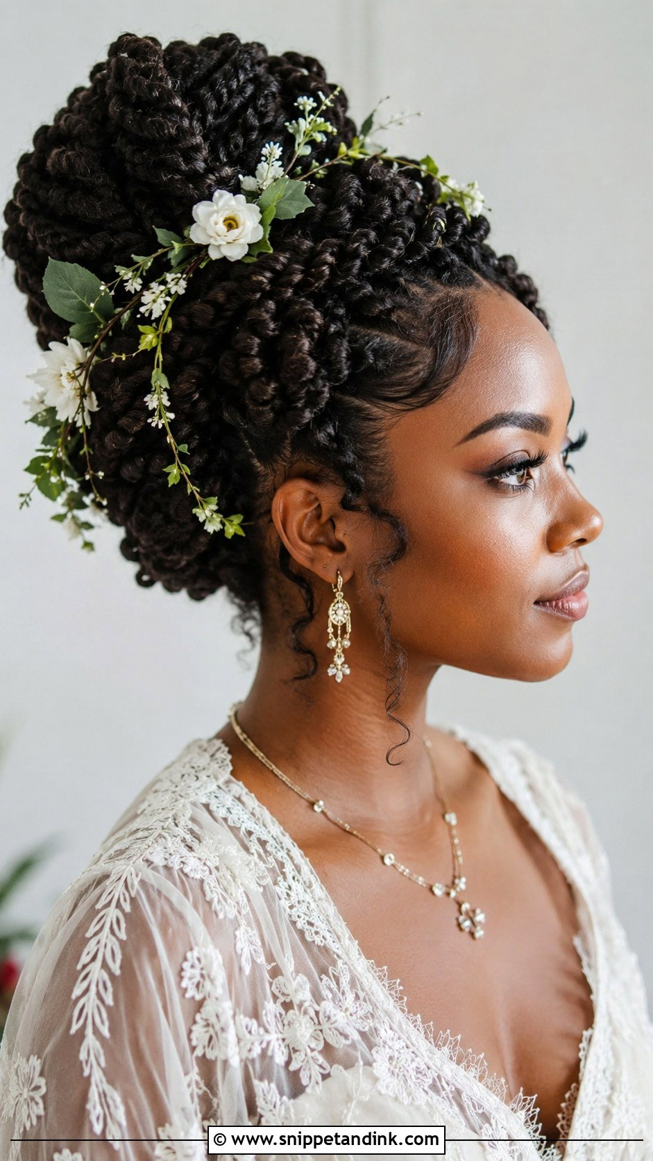 Marley Twist Updo - Snippet and Ink - 20 Bridal Hair Updo Black Women Ideas