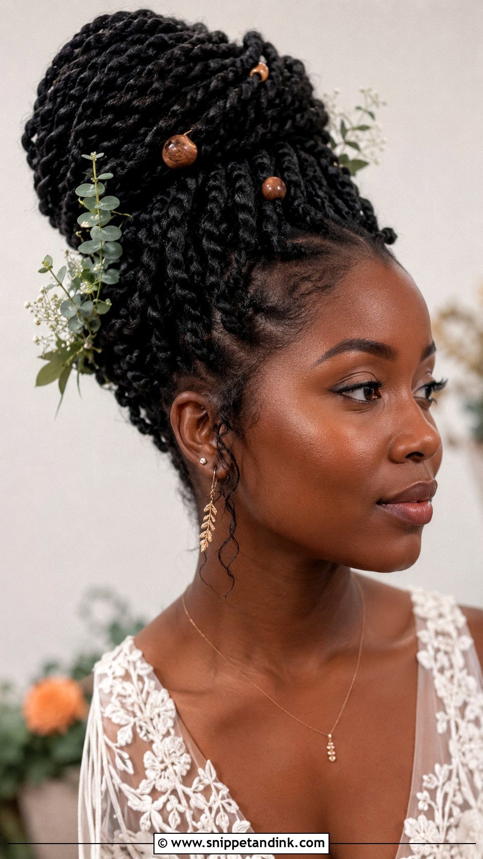 Marley Twist Wedding Updo - Snippet and Ink - 20 Black Hair Bride Ideas