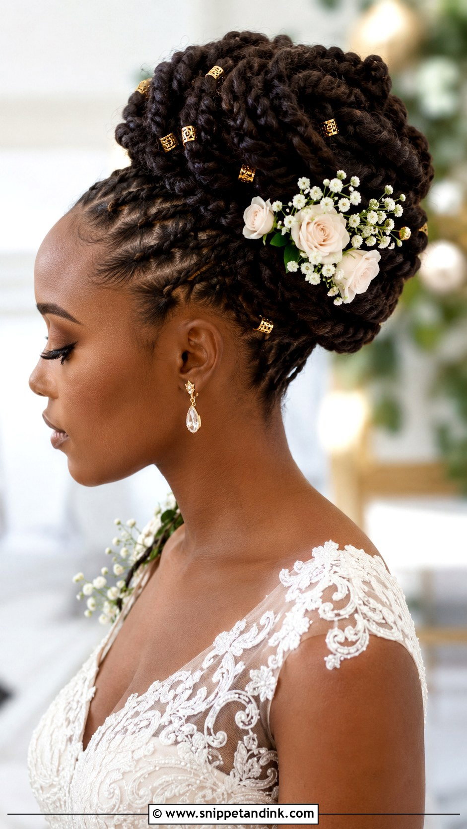 Marley Twists Bridal Updo - Snippet and Ink - 30 Wedding Hairstyles Black Women