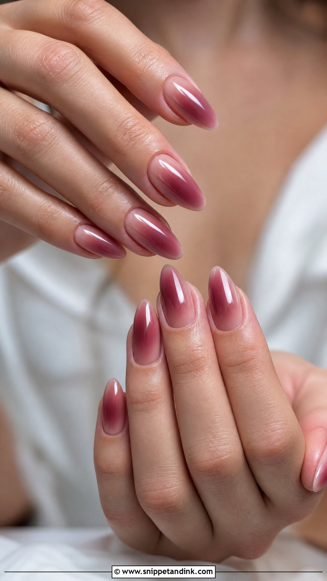 Maroon Blush Bridal Nails - Snippet and Ink - 25 Maroon Bridal Nails