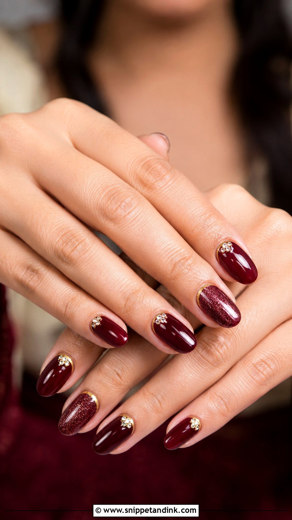 Maroon Bridal Nails For Indian Wedding - Snippet and Ink - 30 Bridal Nails Wedding Indian