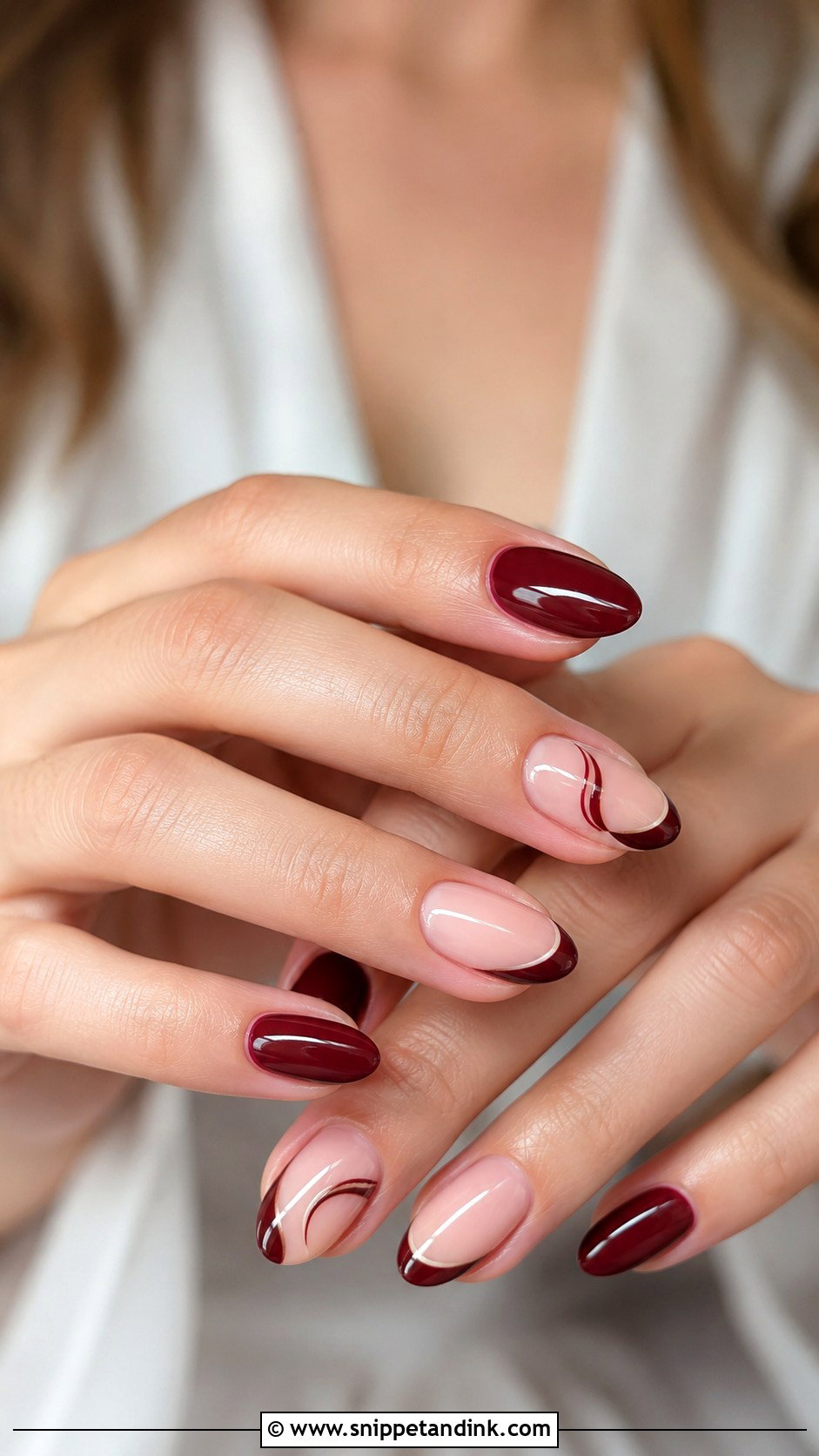 Maroon Coffin Wedding Nails - Snippet and Ink - 20 Maroon Wedding Nails for Bride
