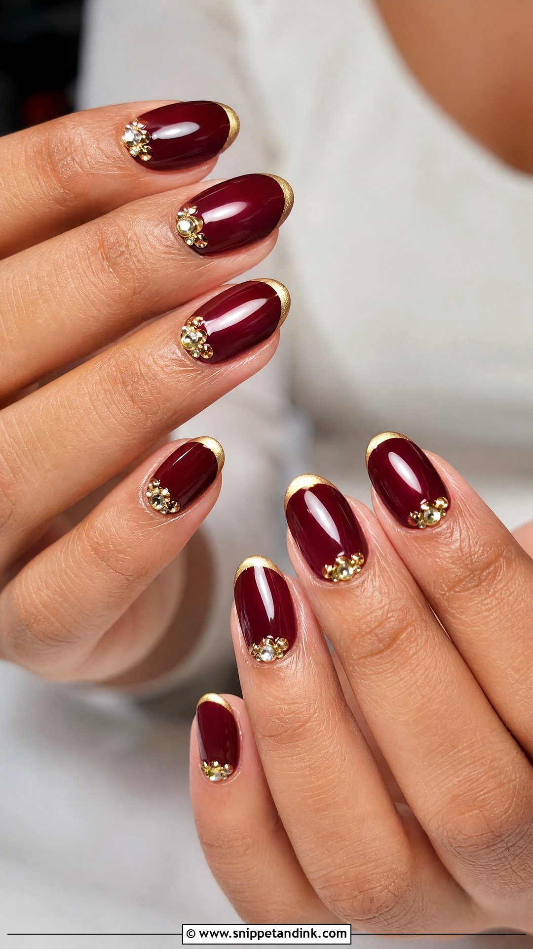 Maroon Indian Wedding Nails - Snippet and Ink - 25 Nails for Indian Wedding