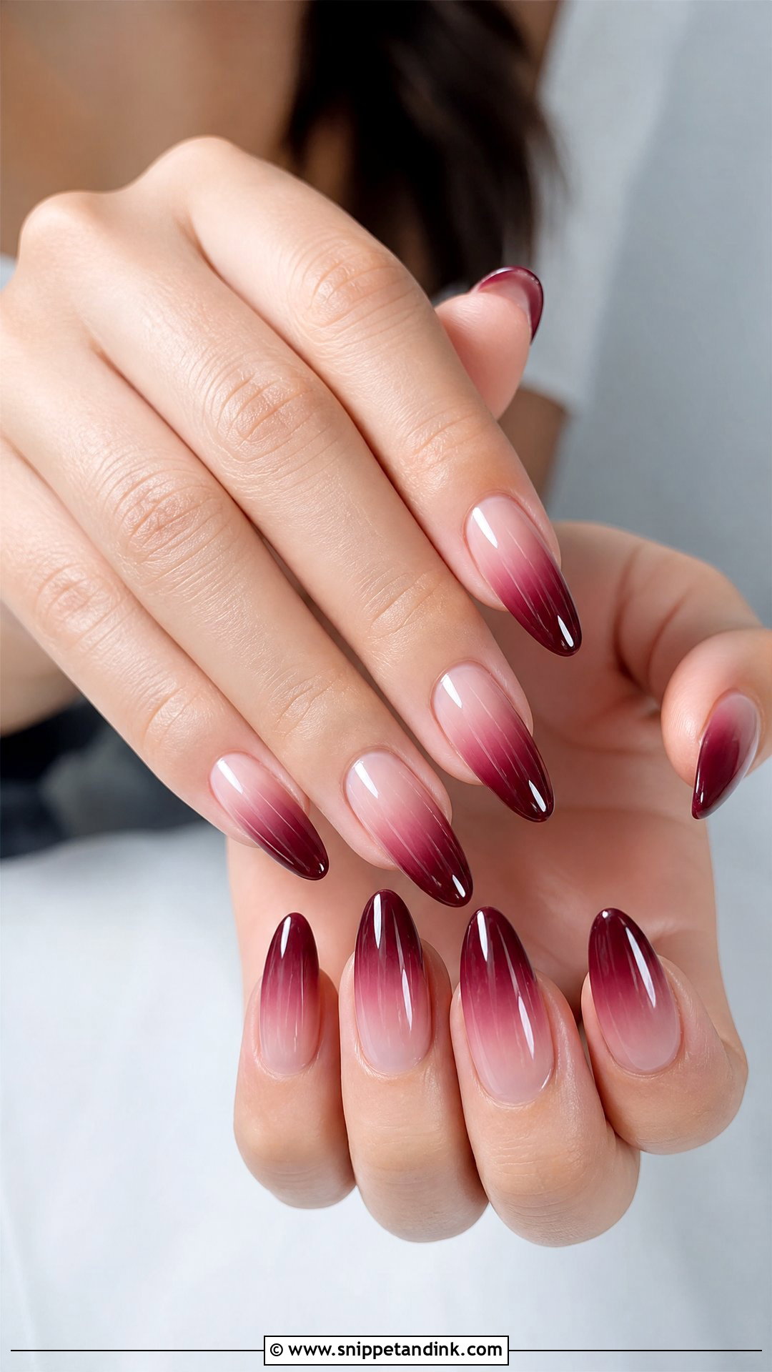Maroon Ombre Bridal Nails - Snippet and Ink - 25 Maroon Bridal Nails