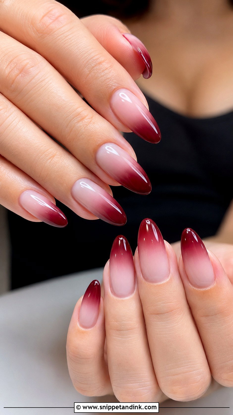 Maroon Ombre Wedding Nails - Snippet and Ink - 20 Maroon Wedding Nails for Bride