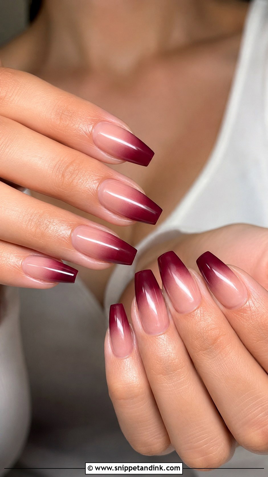 Maroon Ombre Wedding Nails - Snippet and Ink - 20 Maroon Wedding Nails