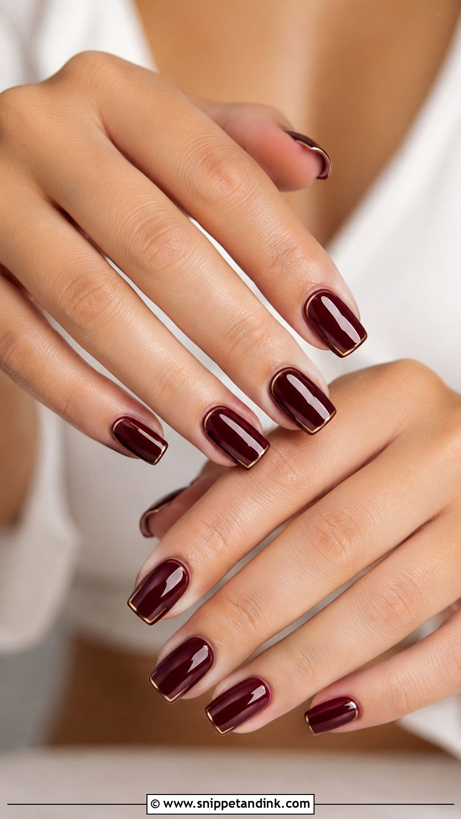 Maroon Square Wedding Nails - Snippet and Ink - 20 Maroon Wedding Nails for Bride