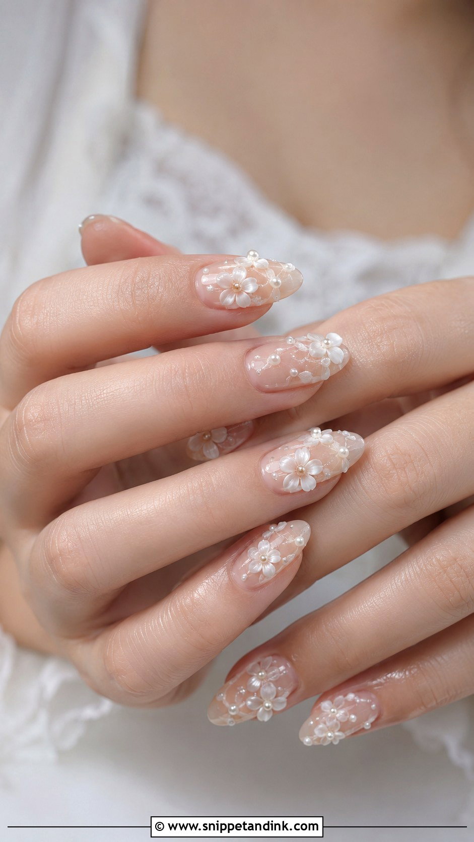 Marriage 3D Flower Nails - Snippet and Ink - 20 Nail Art Designs for Marriage