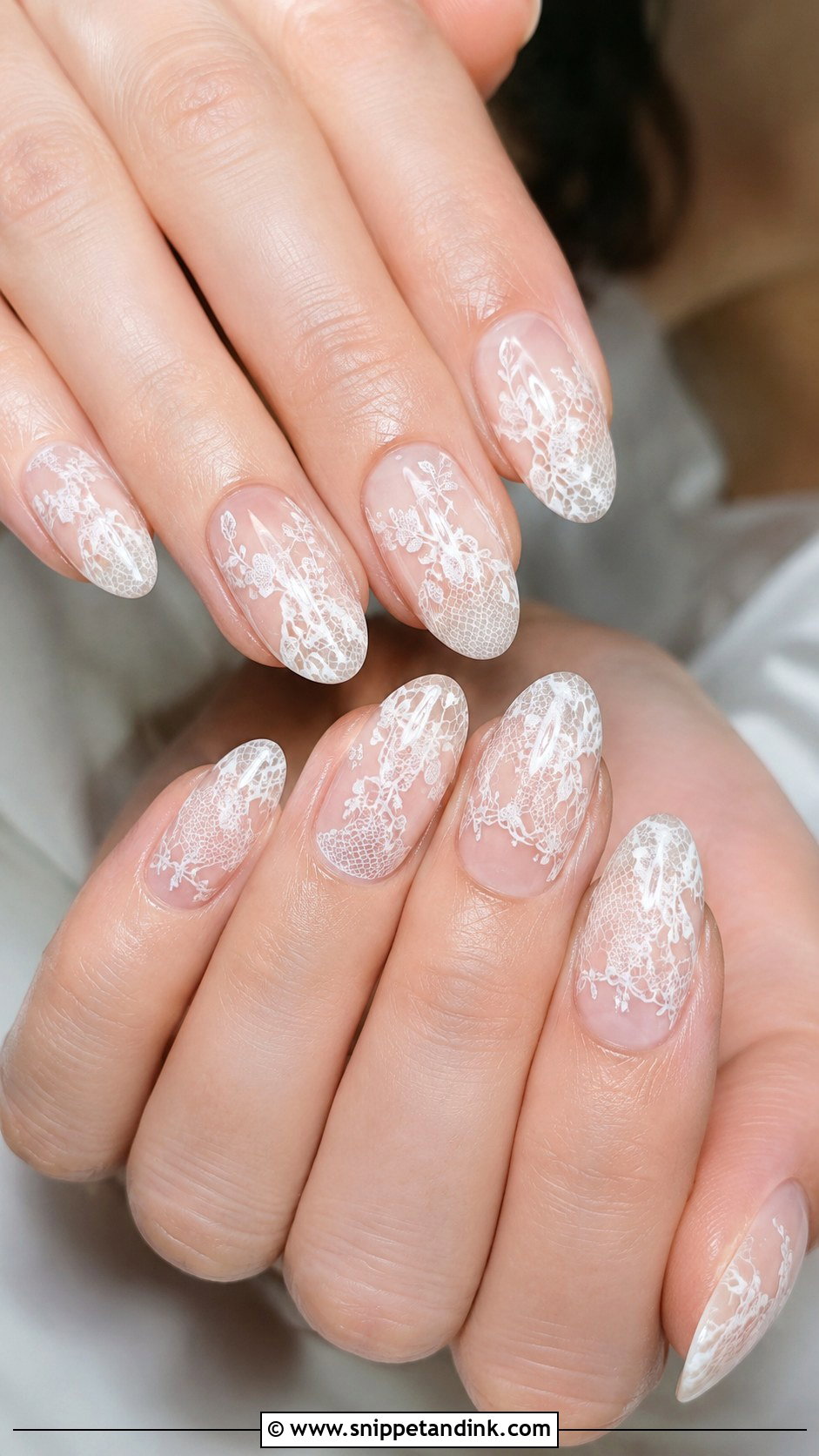 Marriage Lace Nail Design - Snippet and Ink - 20 Nail Art Designs for Marriage
