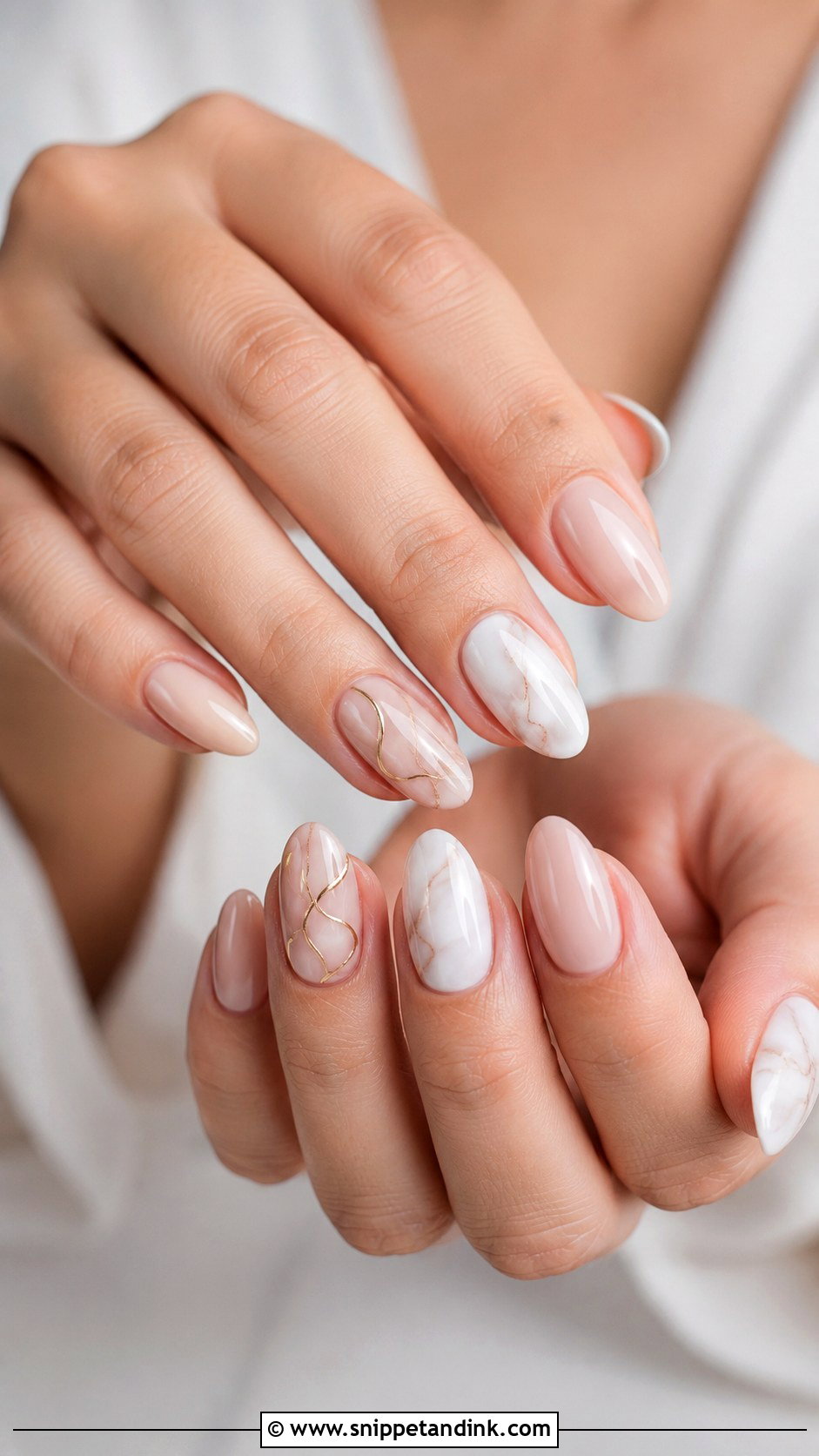 Marriage Marble Nails - Snippet and Ink - 20 Marriage Nail Art Ideas