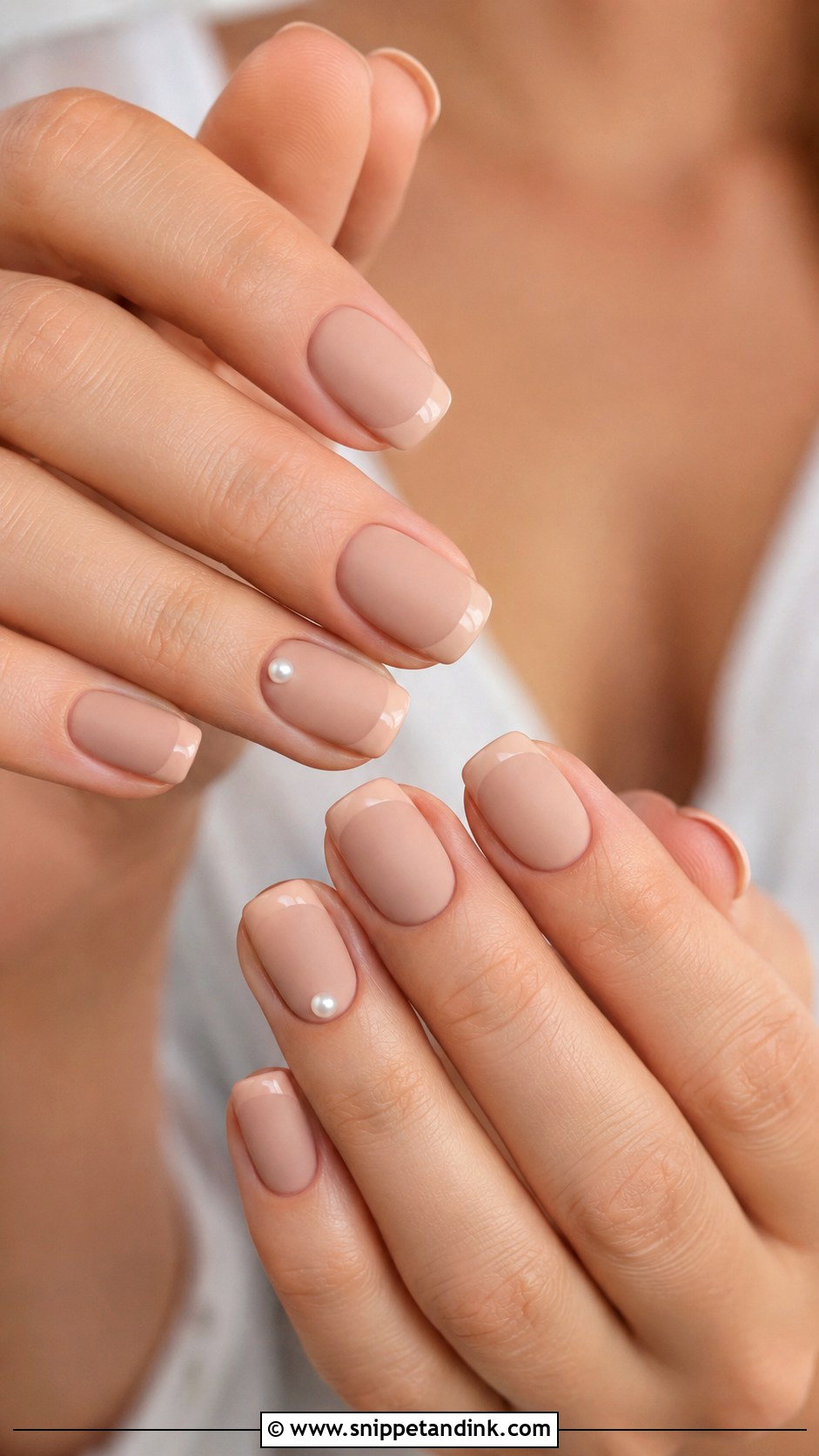 Marriage Matte Nude Nails - Snippet and Ink - 20 Marriage Nail Art Ideas