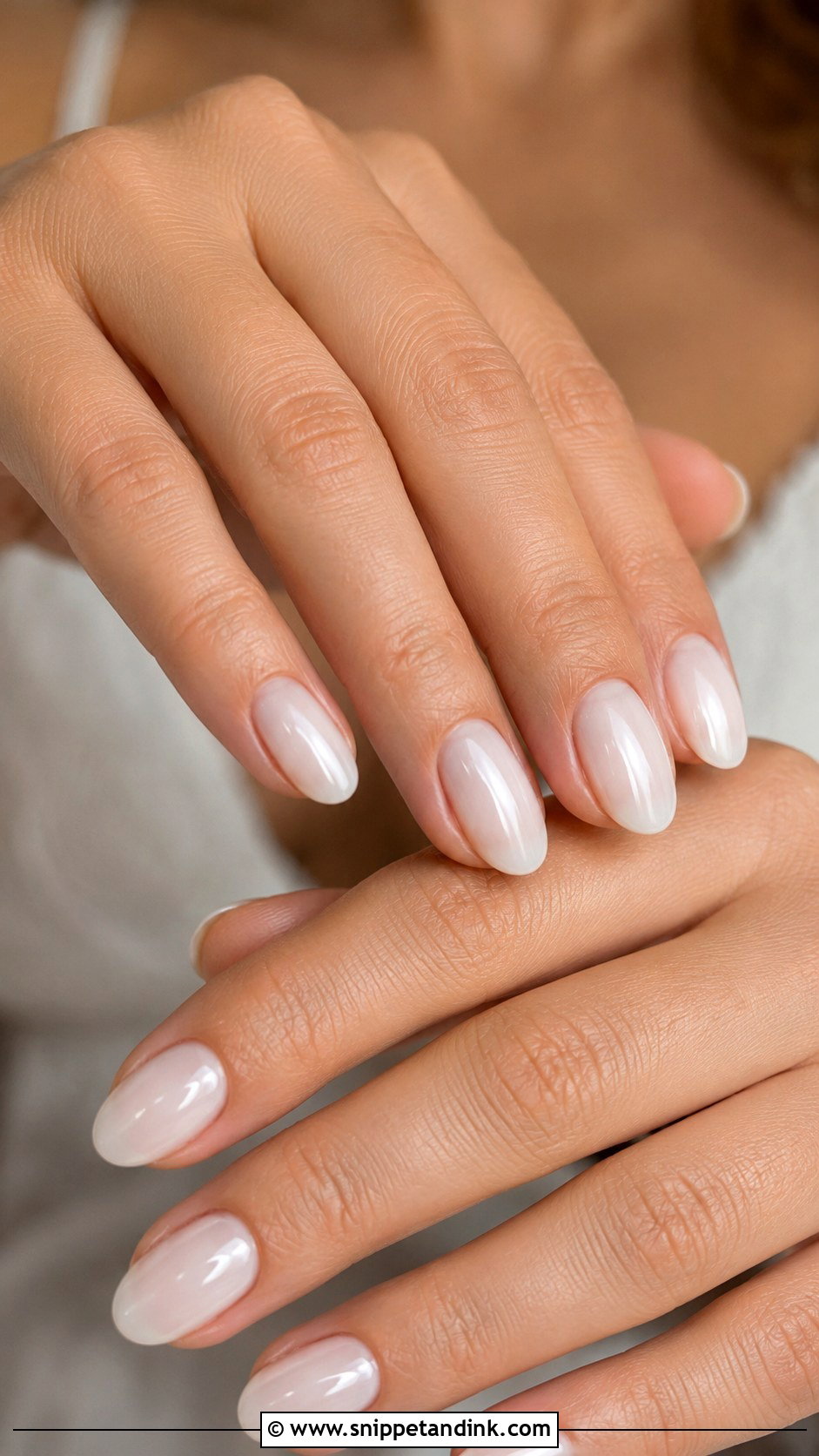 Marriage Milky White Nails - Snippet and Ink - 20 Marriage Nail Art Ideas