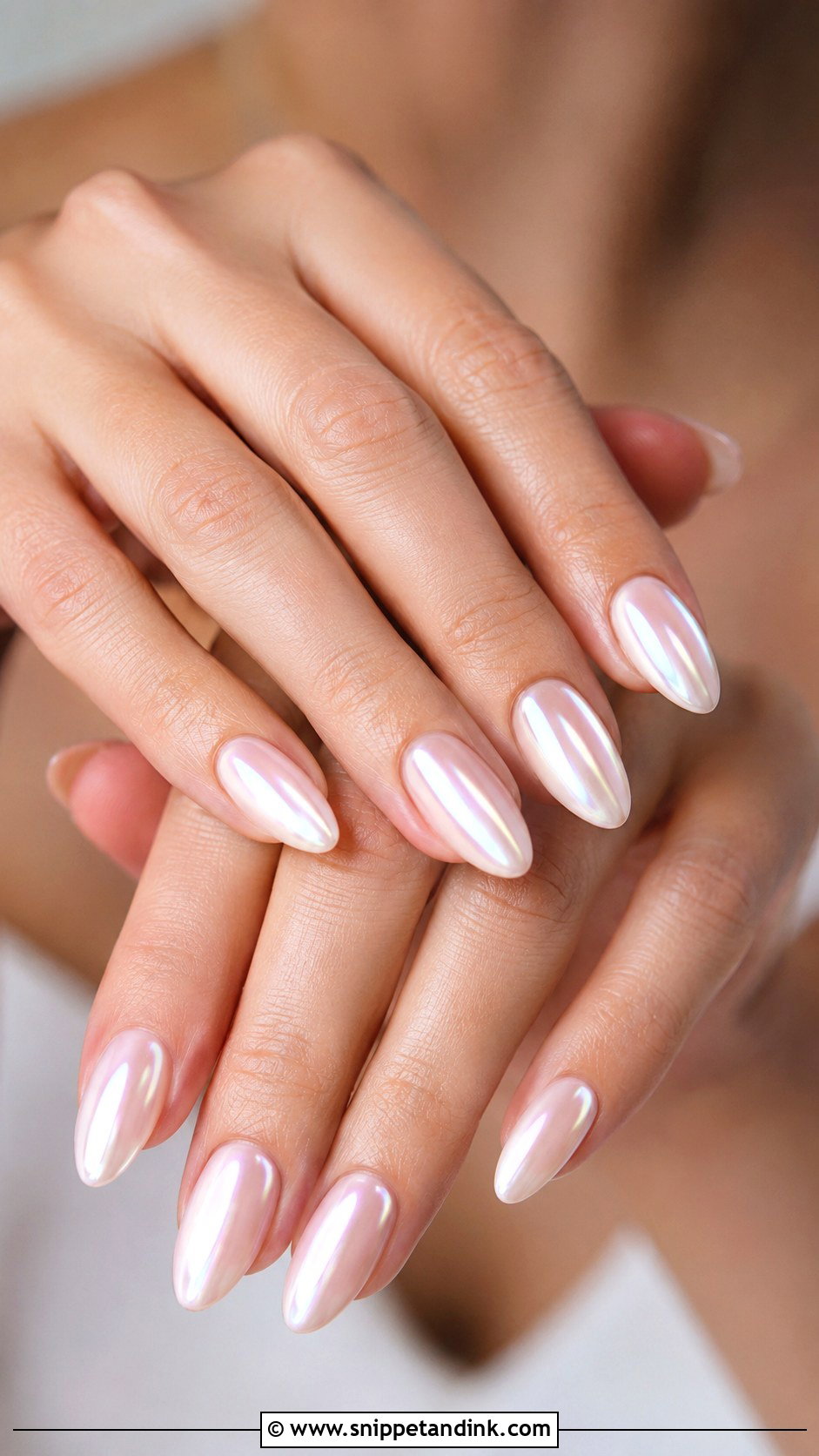 Marriage Pearl Chrome Nails - Snippet and Ink - 20 Marriage Nail Art Ideas