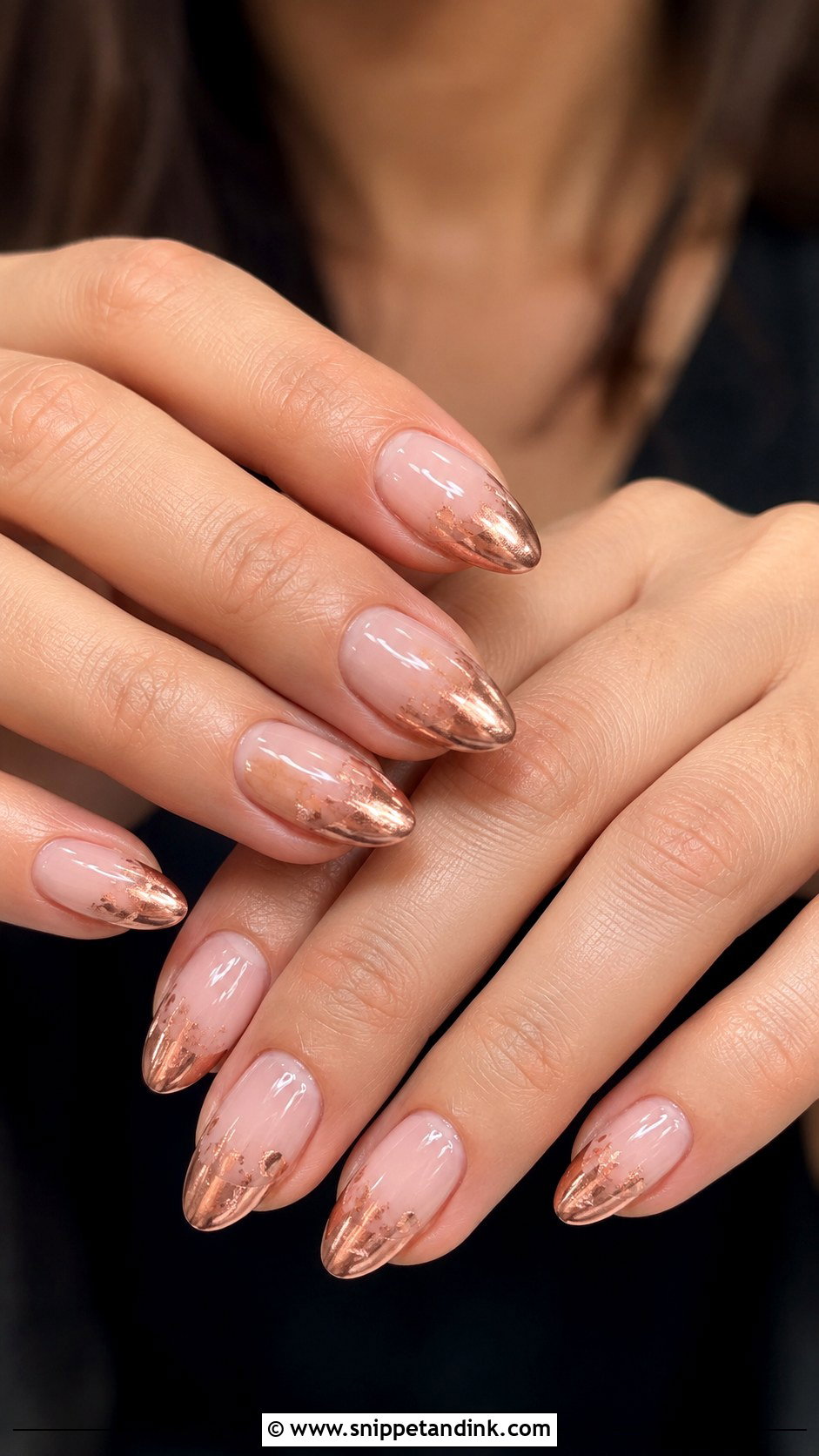 Marriage Rose Gold Nails - Snippet and Ink - 20 Marriage Nail Art Ideas