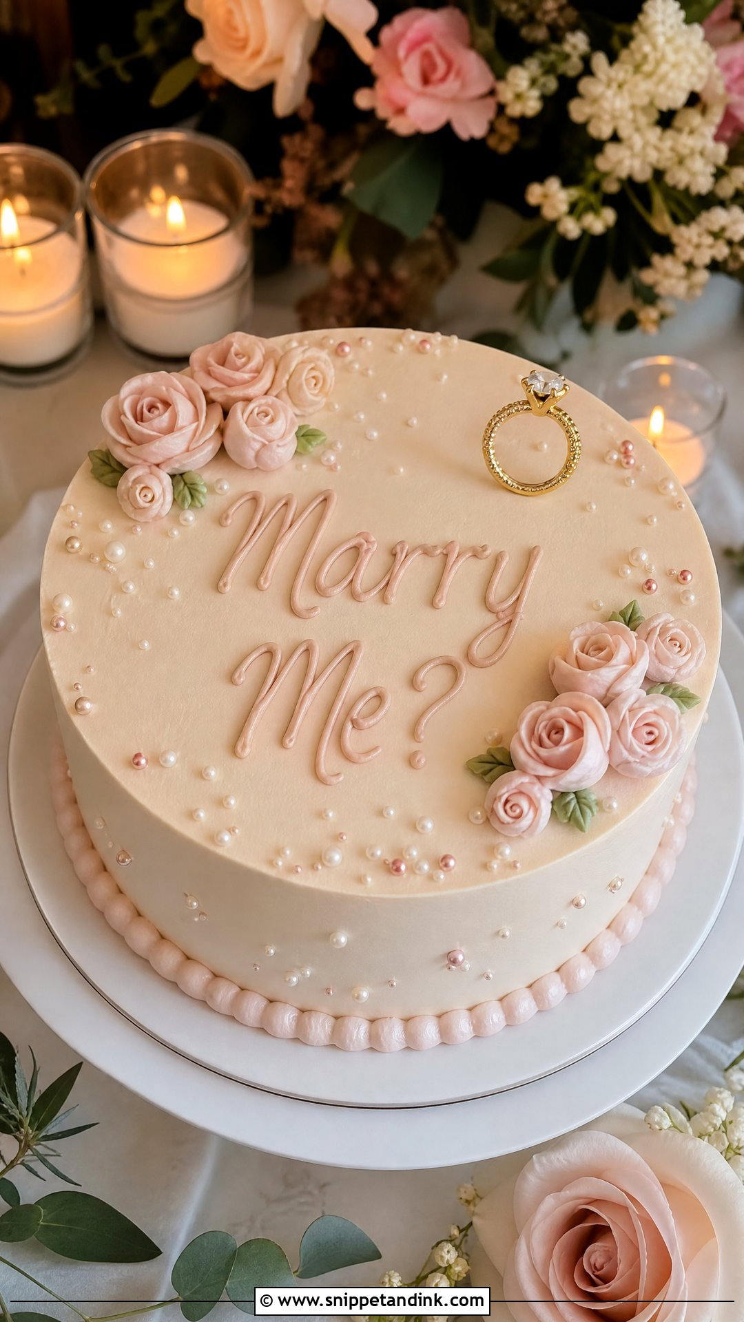 Marry Me Cake - Snippet and Ink - 20 Proposal Cake Ideas