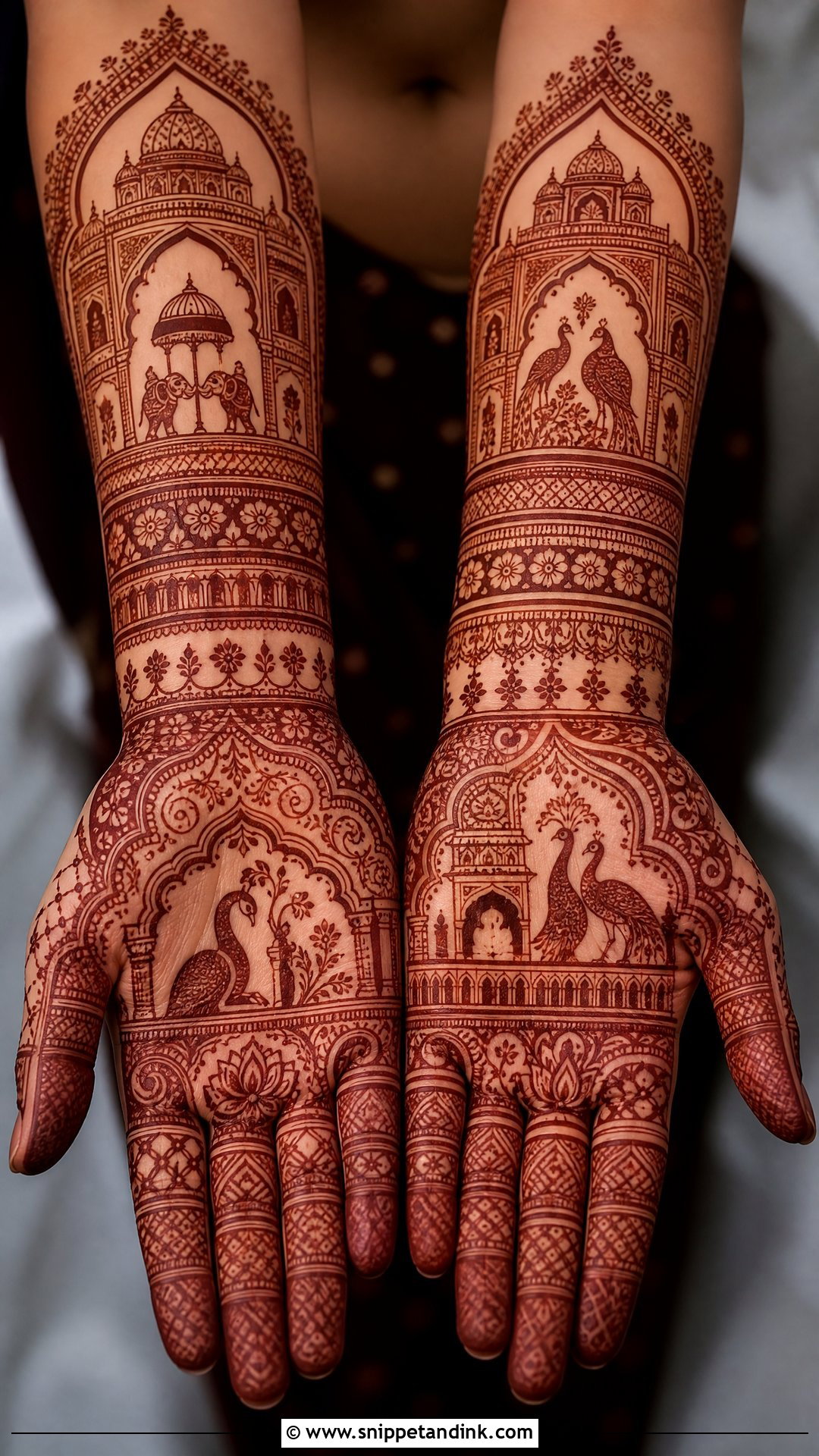Marwadi Bridal Mehndi With Royal Palace - Snippet and Ink - 20 Marwadi Bridal Mehndi Mehendi Designs