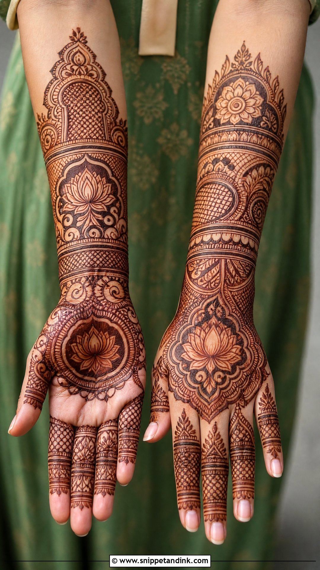 Marwadi Lotus Bridal Mehndi - Snippet and Ink - 20 Marwadi Bridal Mehndi Mehendi Designs