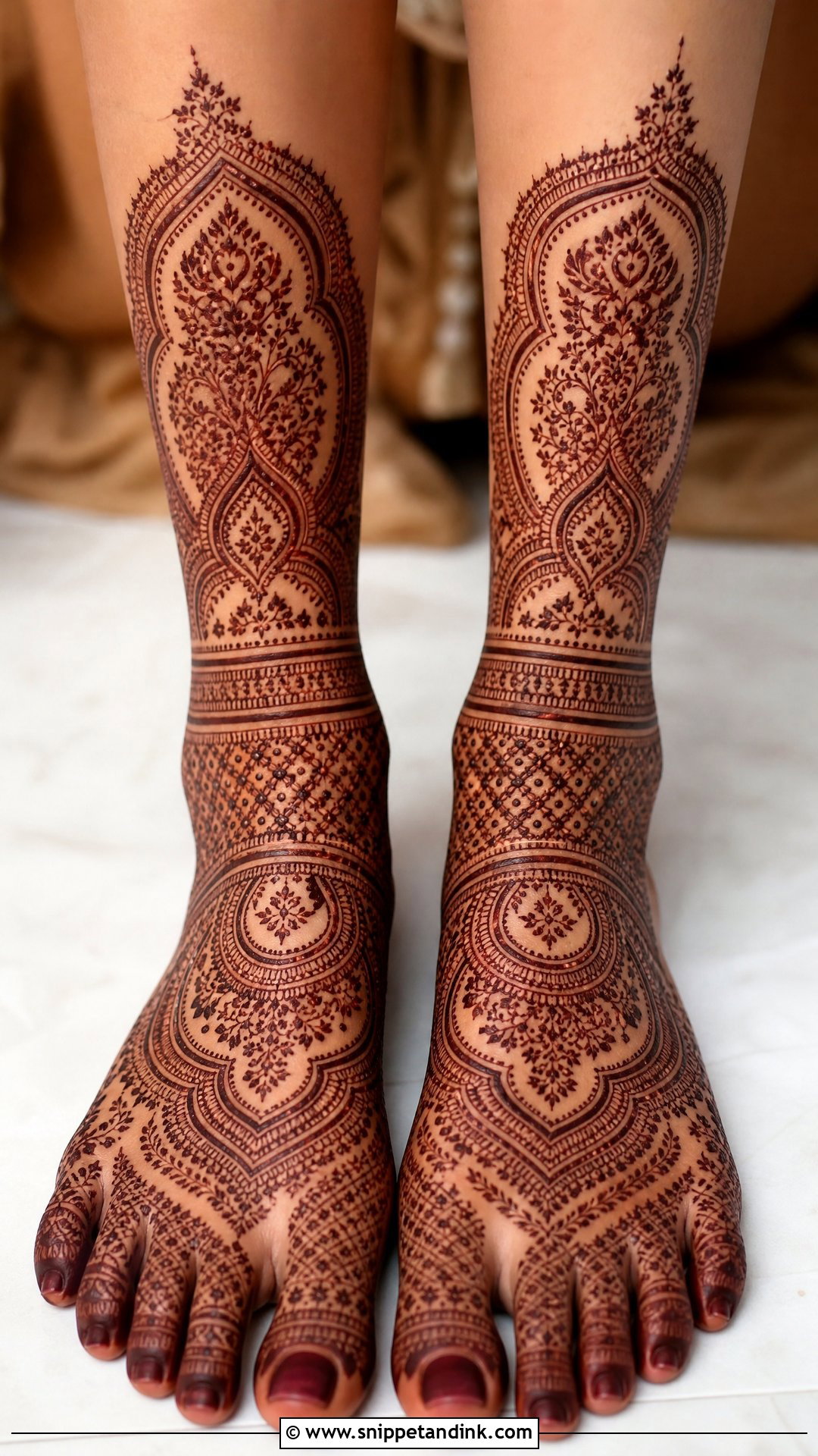 Marwari Bridal Leg Mehndi Design - Snippet and Ink - 20 Bride Lag Mehndi Design Ideas