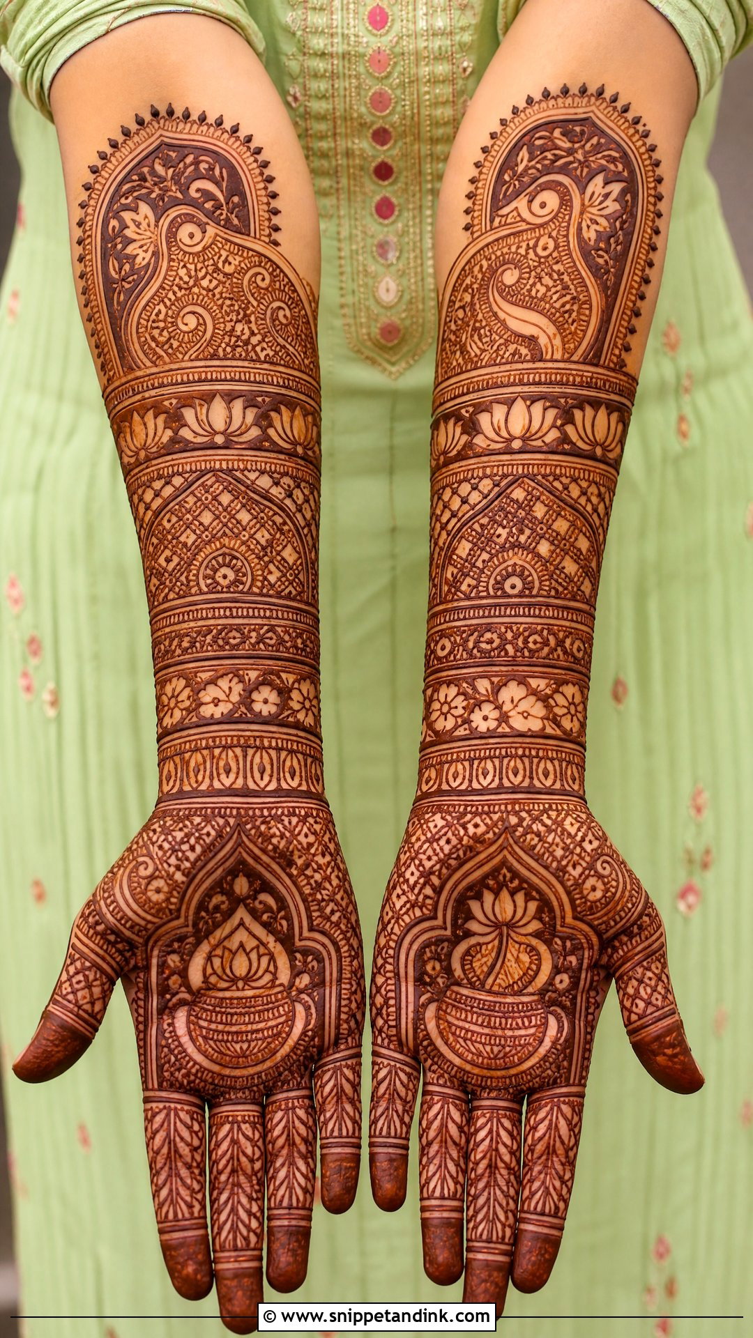 Marwari Bridal Mehndi Full Hand - Snippet and Ink - 20 Bridal Mehndi Full Hand Henna Designs