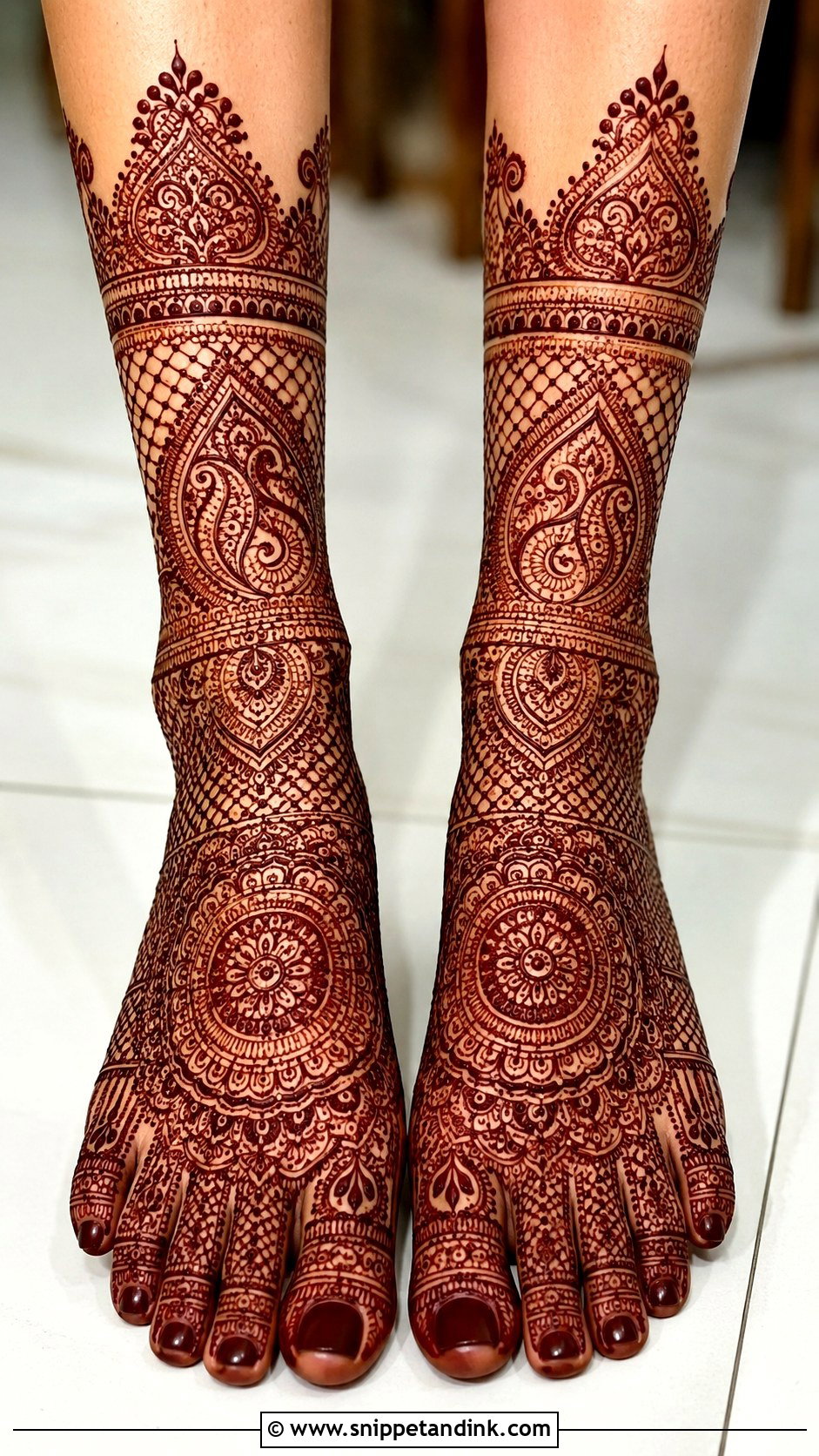Marwari Feet Mehndi Design - Snippet and Ink - 35 Feet Mehndi Designs