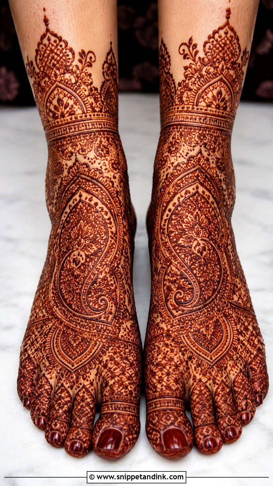 Marwari Foot Mehndi Design - Snippet and Ink - 35 Foot Mehndi Designs