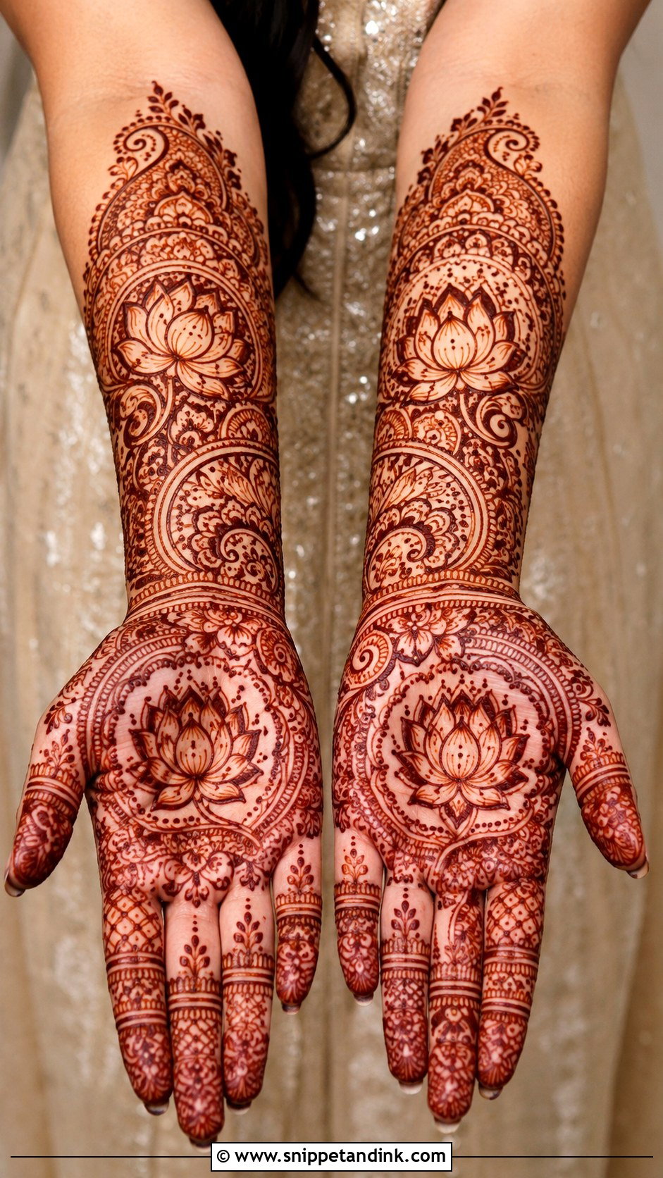 Marwari Lotus Mehndi Design - Snippet and Ink - 30 Marwari Mehndi Design Ideas