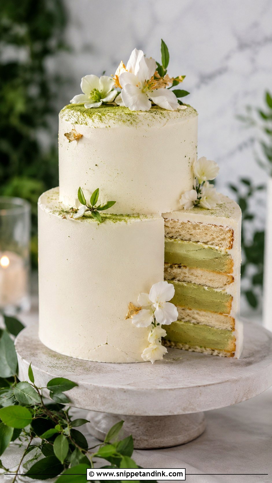 Matcha Mousse Wedding Cake - Snippet and Ink - 25 Mousse Wedding Cake Ideas