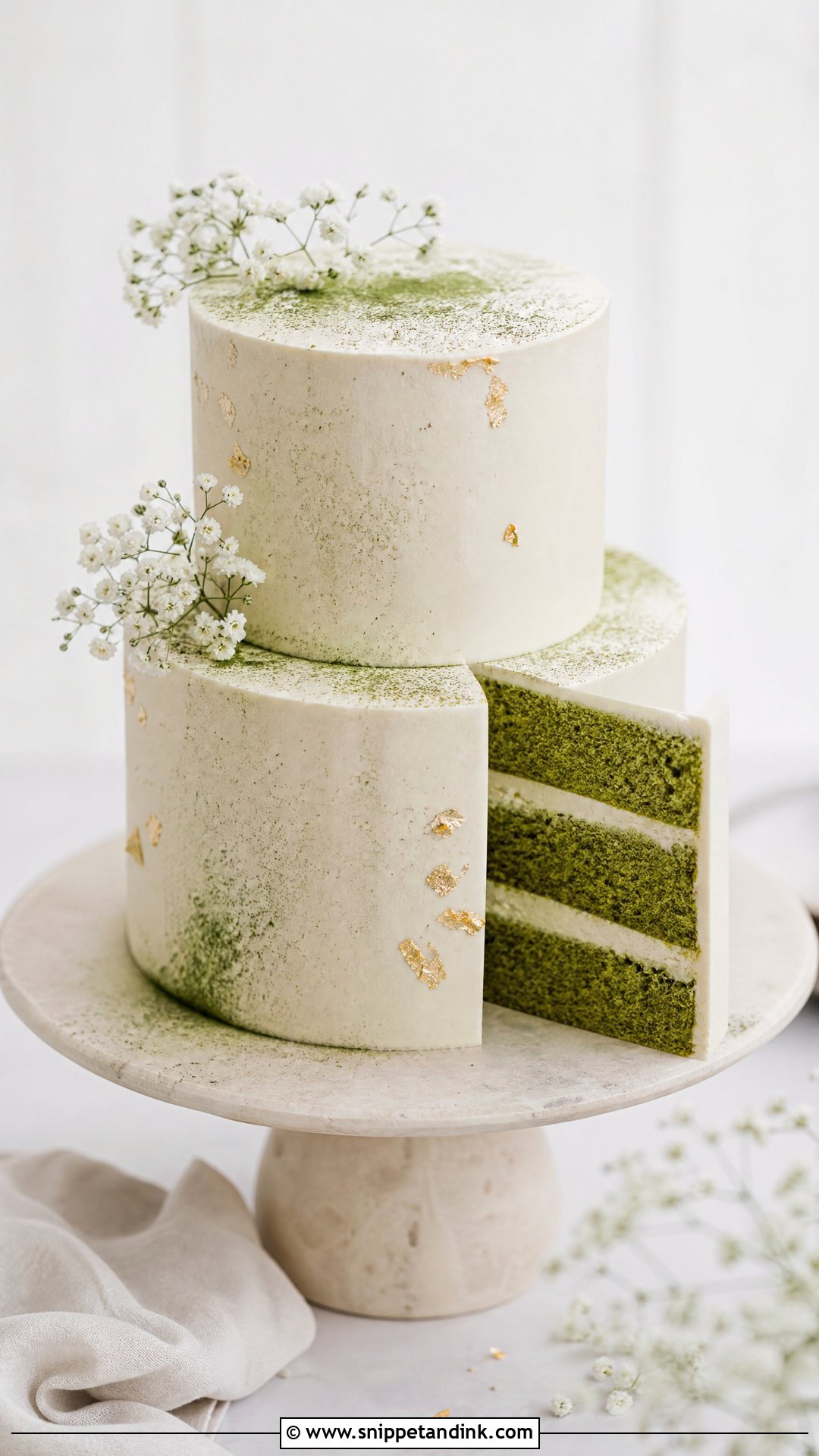 Matcha Wedding Cake - Snippet and Ink - 20 Wedding Cake Flavors