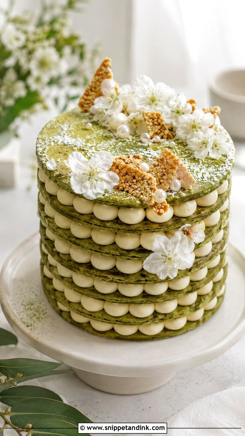 Matcha Wedding Layered Cookie Cake - Snippet and Ink - 30 Wedding Layered Cookie Cake Ideas