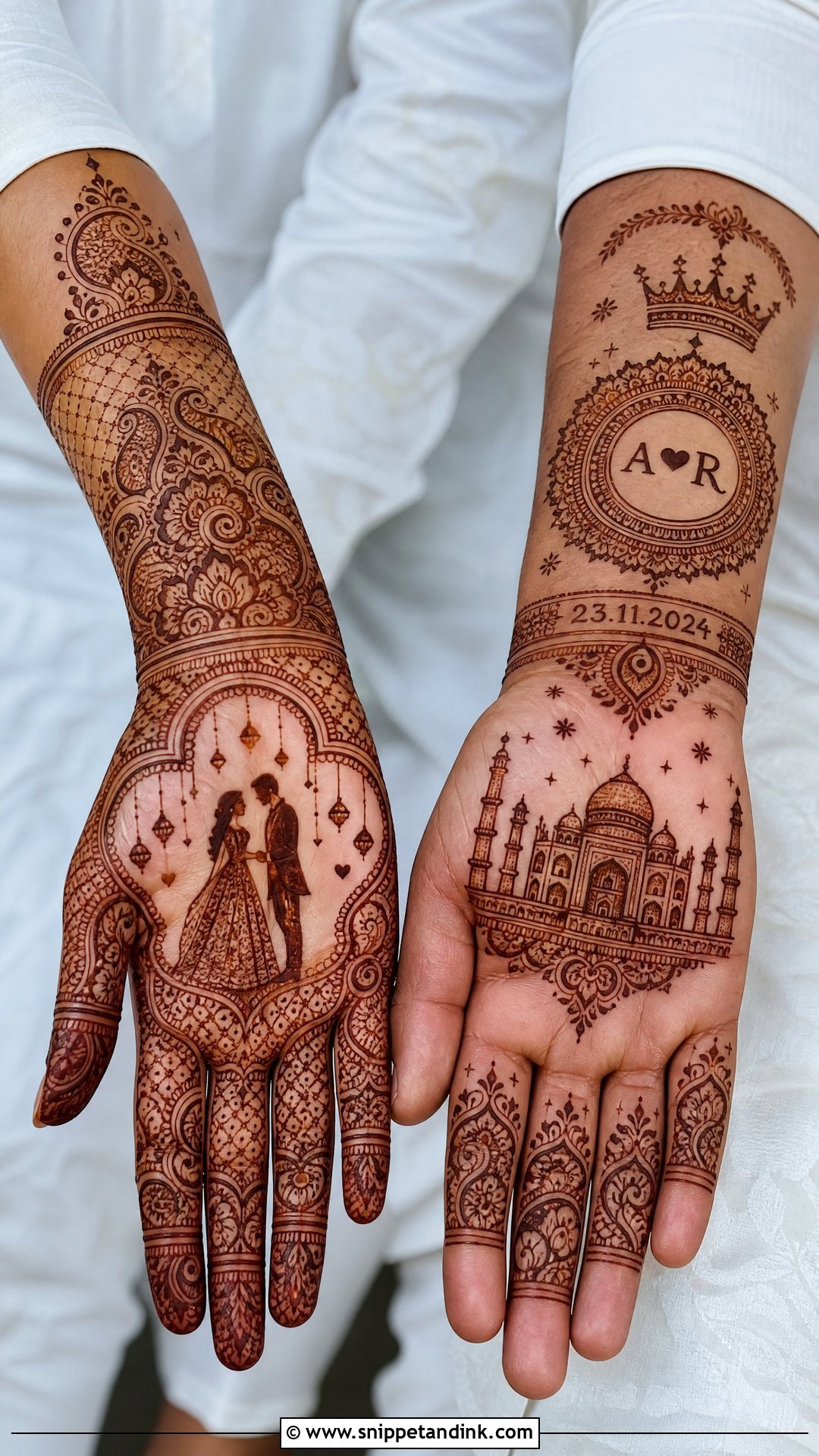 Matching Bride And Groom Mehndi Design - Snippet and Ink - 20 Groom Mehndi Design for Men Ideas
