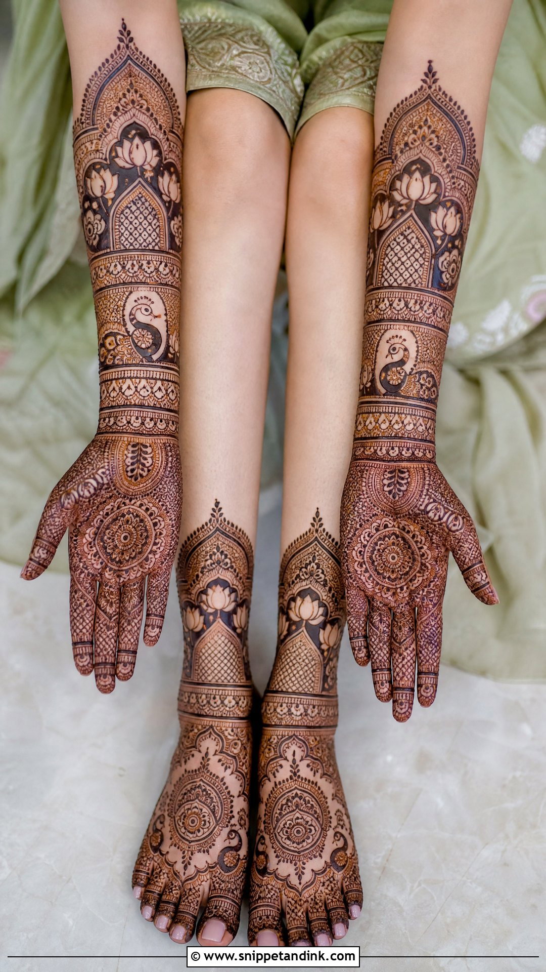 Matching Hand And Foot Dulhan Mehndi Design - Snippet and Ink - 30 Dulhan Mehndi Designs Indian Weddings