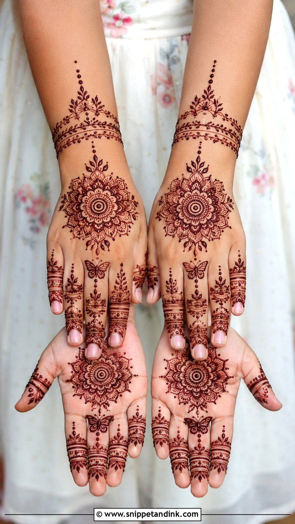 Matching Hands Mehndi Design For Kids - Snippet and Ink - 30 Kids Children Mehndi Designs