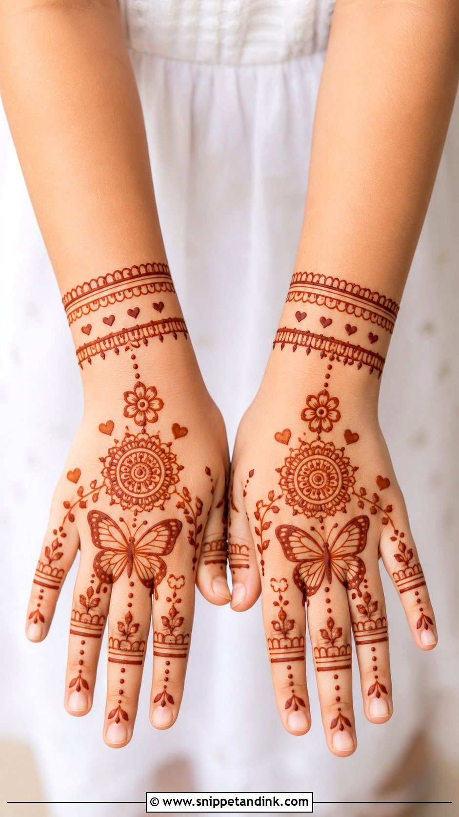 Matching Hands Mehndi for Kids - Snippet and Ink - 35 Mehndi Designs for Kids