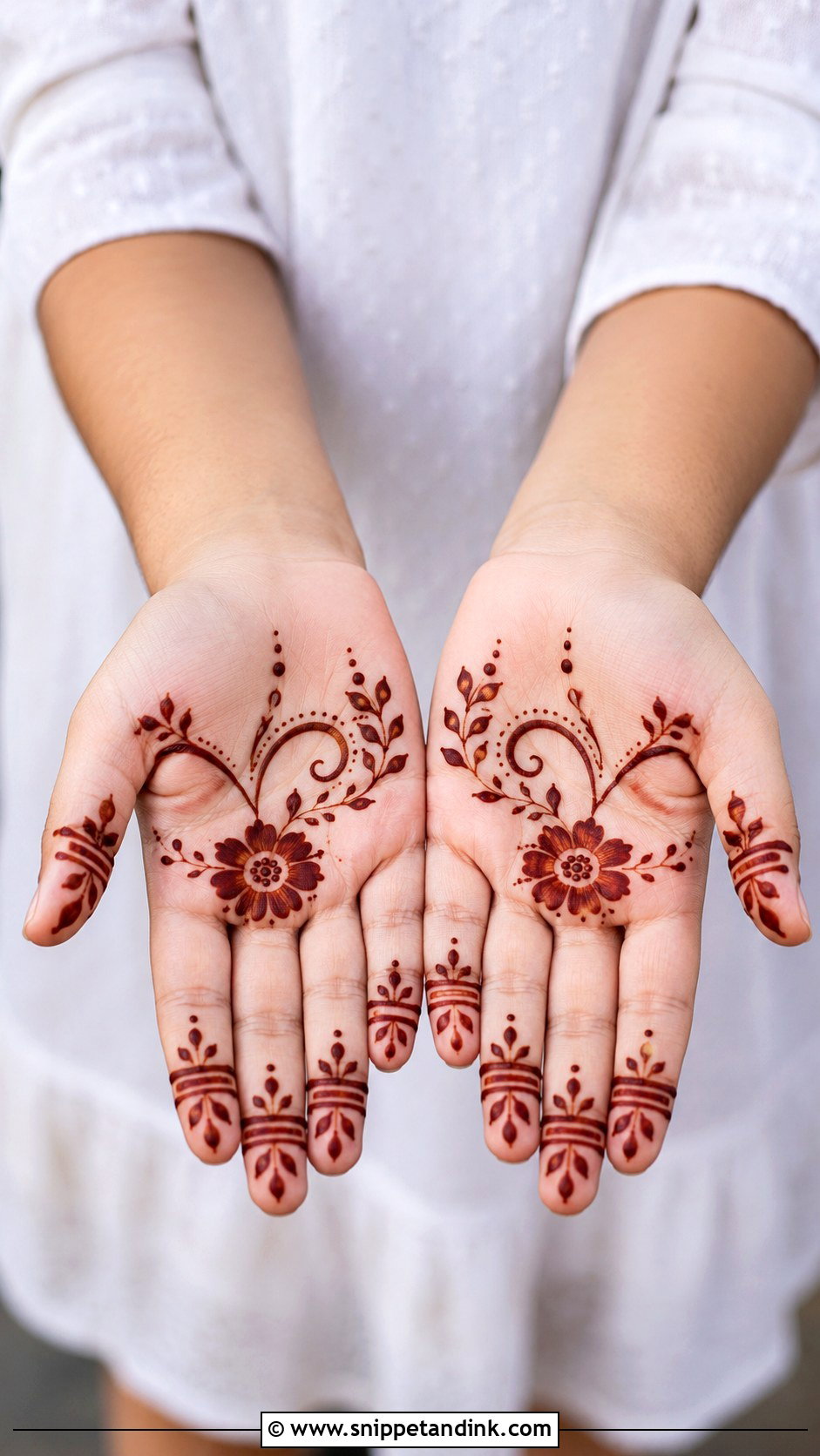 Matching Palm Mehndi Design - Snippet and Ink - 35 Unique Palm Mehndi Design Ideas