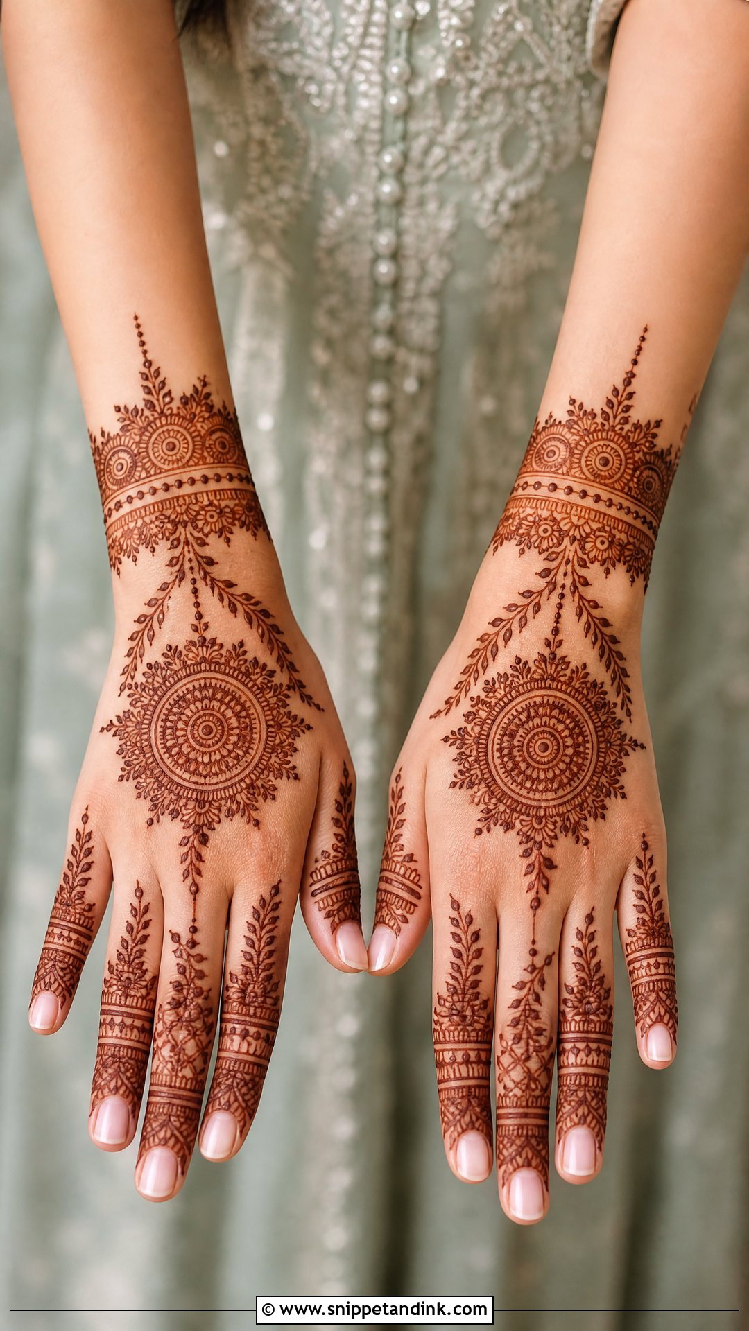 Matching Sister Wedding Mehndi Design - Snippet and Ink - 20 Sister Wedding Mehndi Designs