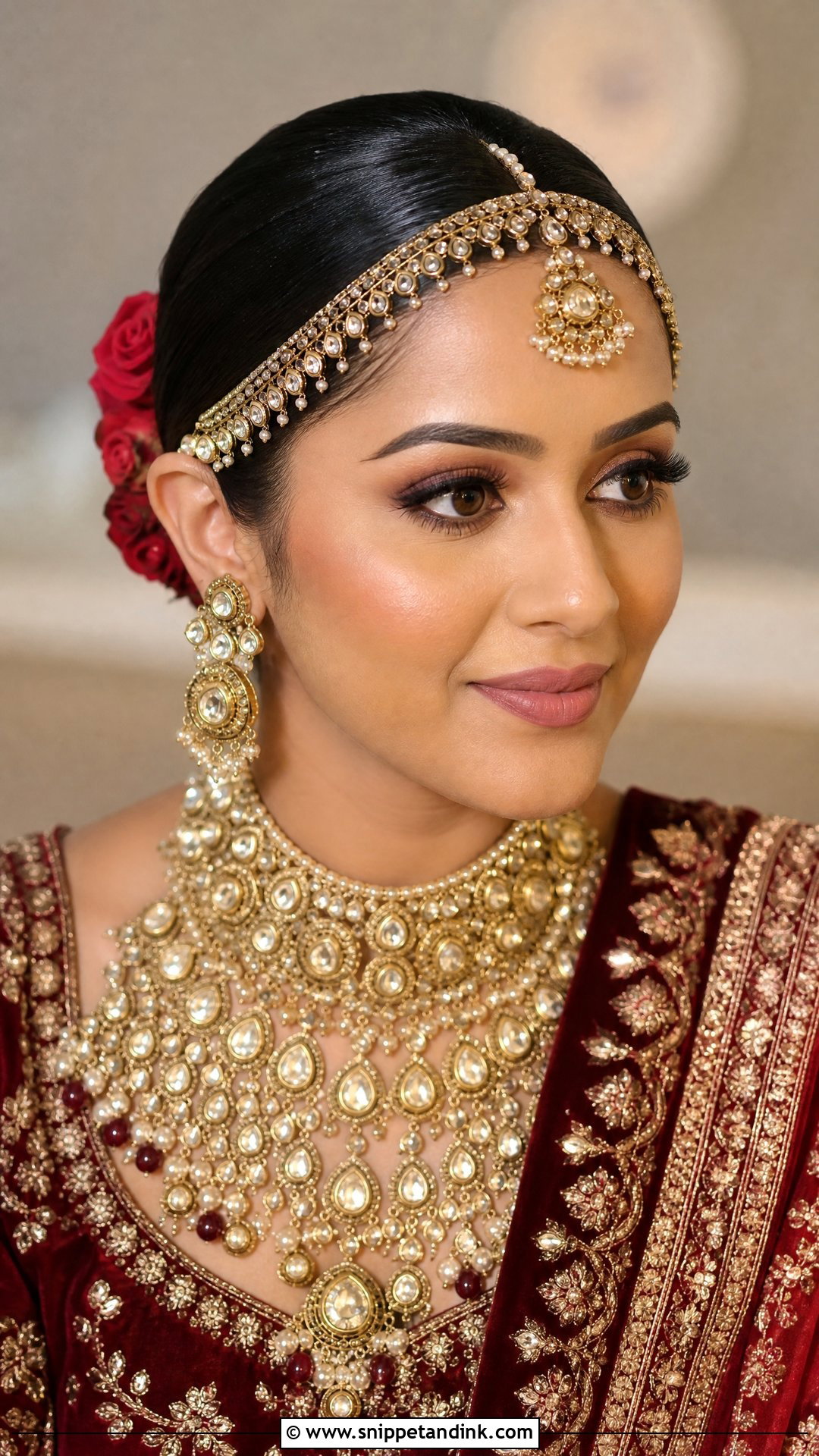 Matha Patti Bridal Hairstyle - Snippet and Ink - 15 Hair Accessories Indian Wedding Ideas