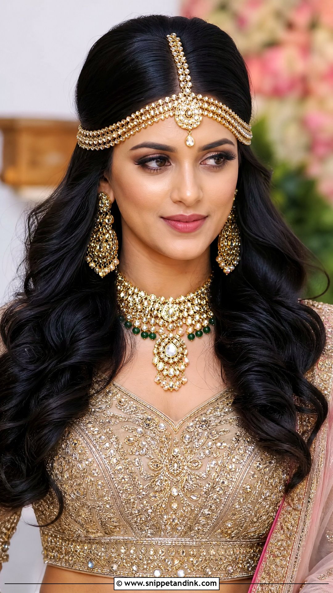 Matha Patti Front Hairstyle For Open Hair - Snippet and Ink - 15 Front Hairstyles Indian Wedding for Open Hair