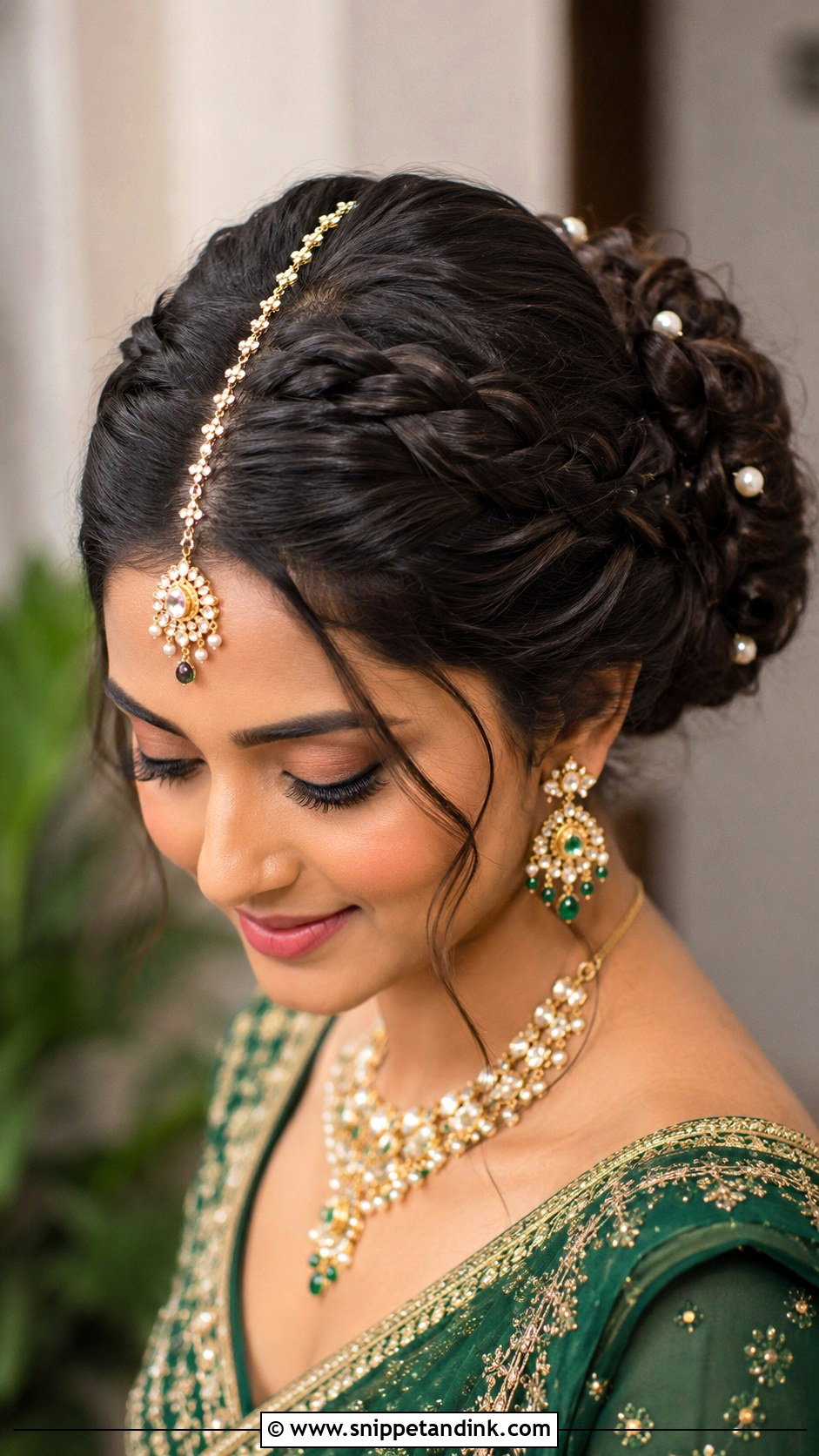 Mathapatti Braided Bun - Snippet and Ink - 15 Mathapatti Hairstyles Indian Weddings