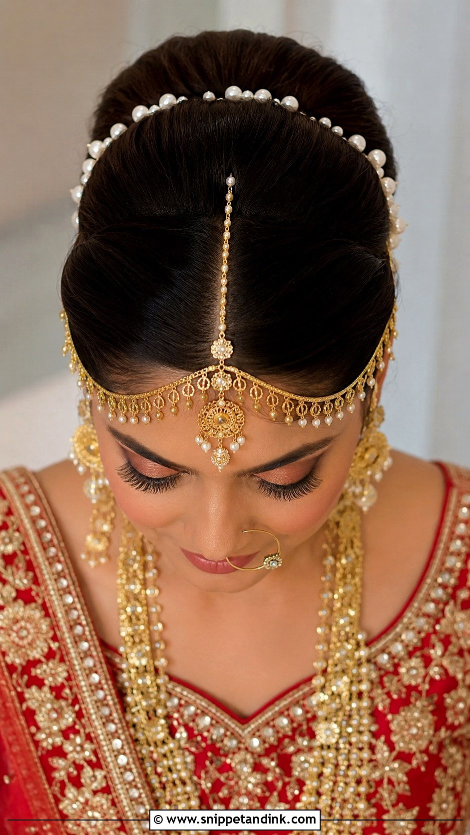 Mathapatti Bridal Bun - Snippet and Ink - 15 Mathapatti Hairstyles Indian Weddings