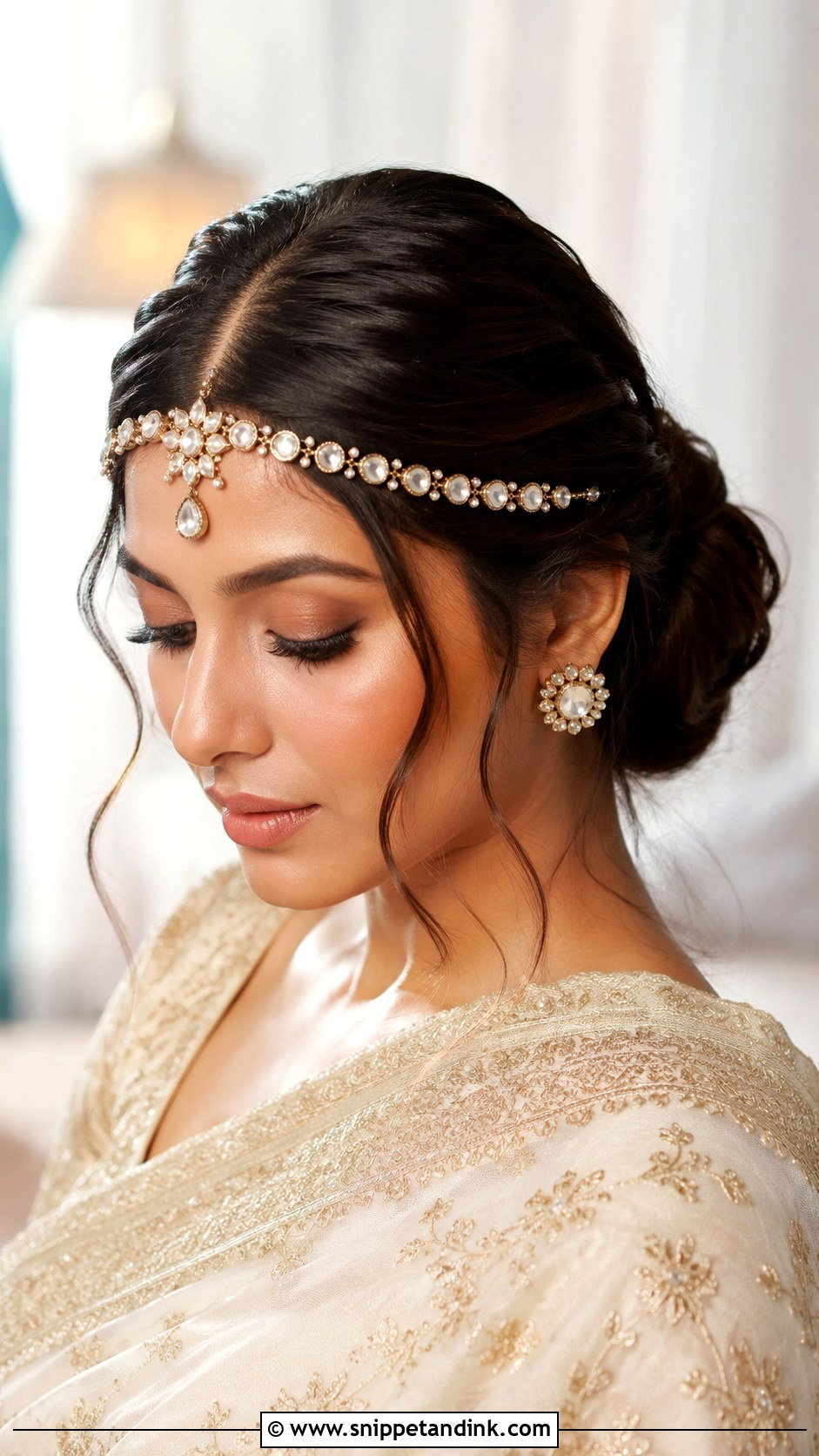 Mathapatti Low Bun - Snippet and Ink - 15 Mathapatti Hairstyles Indian Weddings