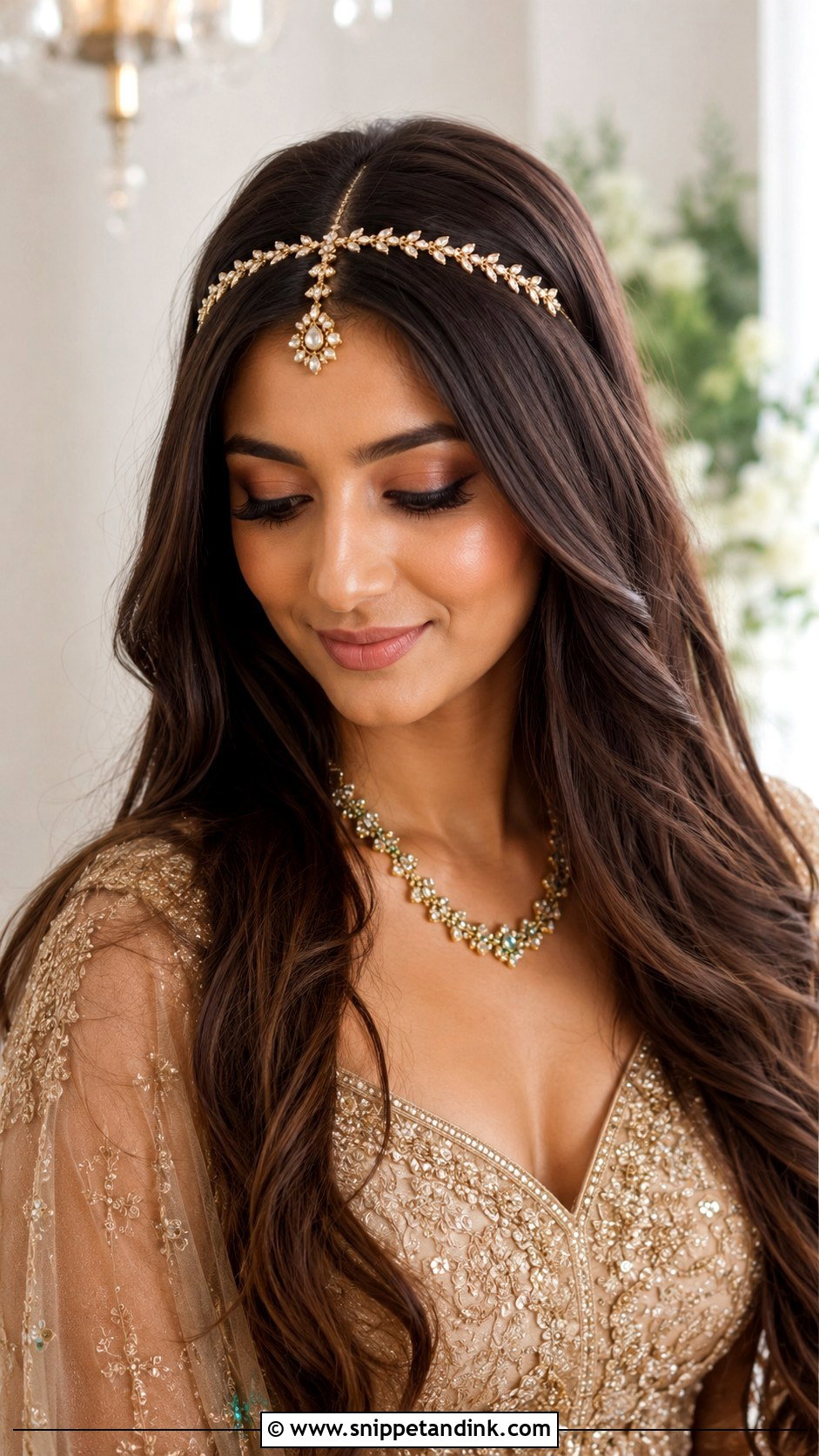 Mathapatti Open Hair - Snippet and Ink - 15 Mathapatti Hairstyles Indian Weddings