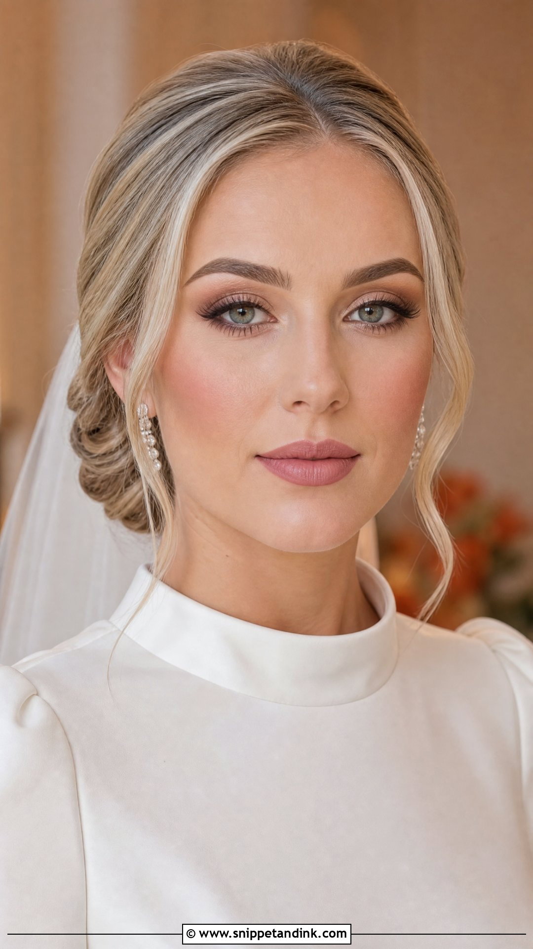 Matte Autumn Bridal Makeup - Snippet and Ink - 20 Autumn Bridal Makeup Ideas
