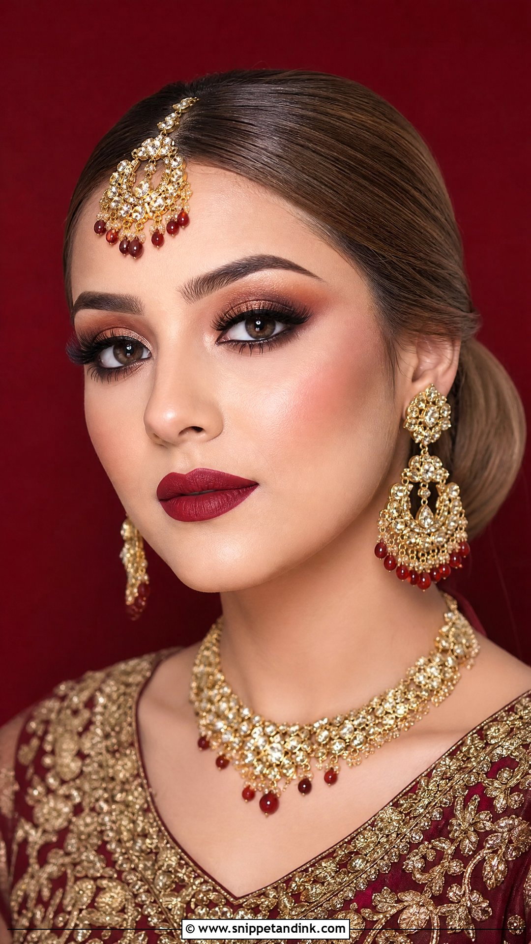 Matte Barat Bridal Makeup - Snippet and Ink - 25 Barat Bridal Makeup Ideas