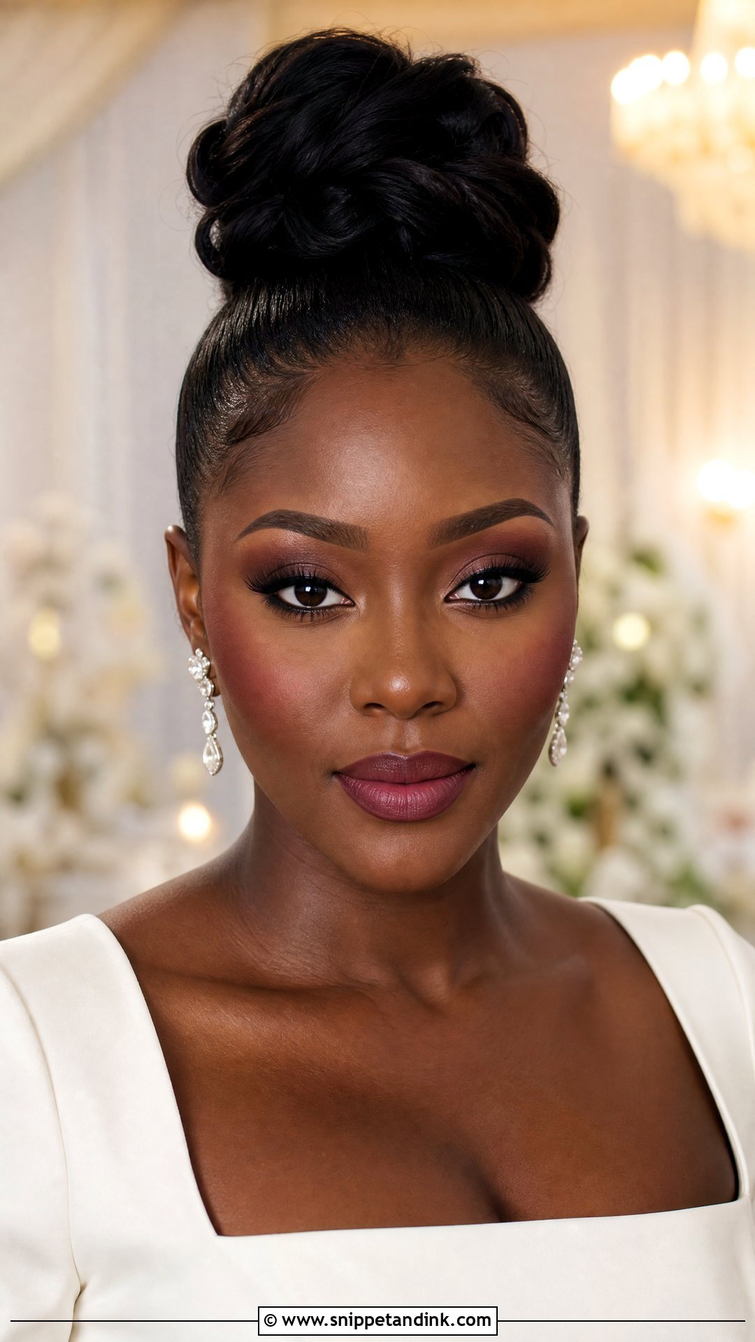 Matte Black Bridal Makeup - Snippet and Ink - 30 Black Bridal Makeup Ideas
