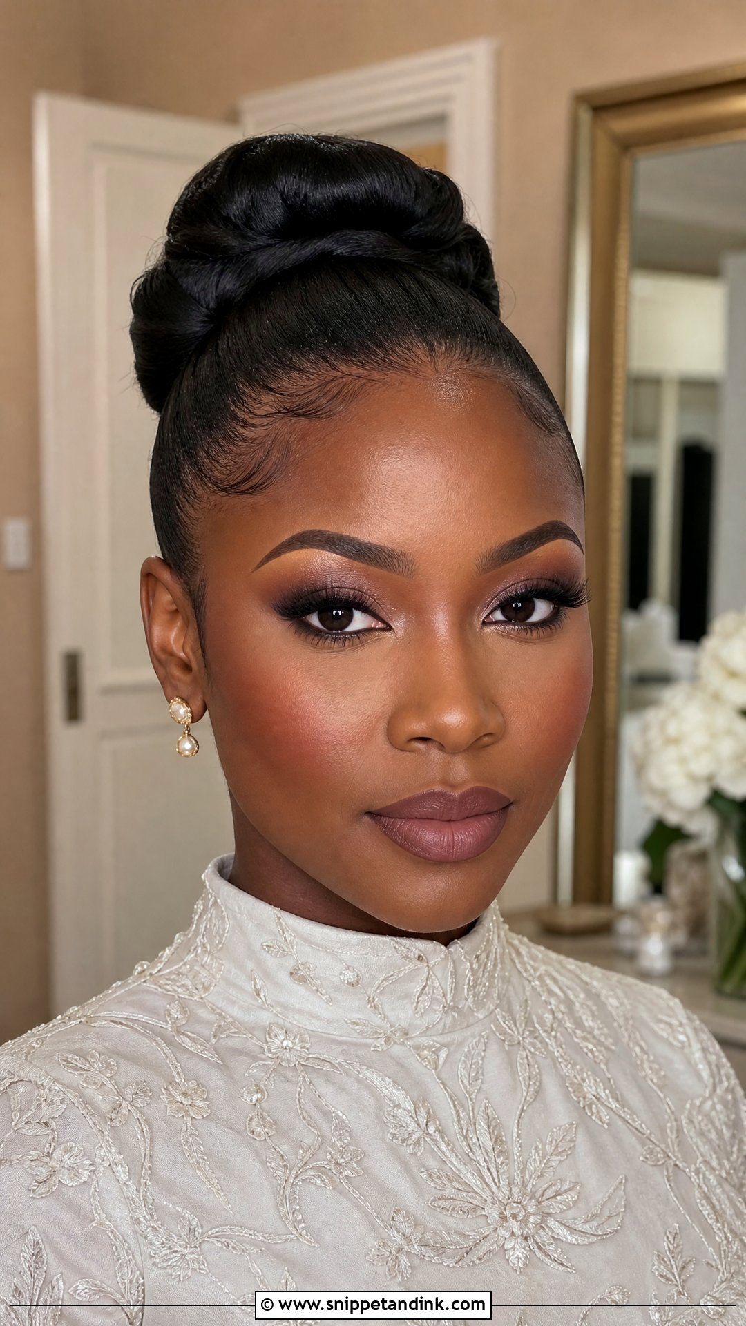 Matte Black Bridal Makeup - Snippet and Ink - 20 Black Bridal Makeup Wedding Day Ideas