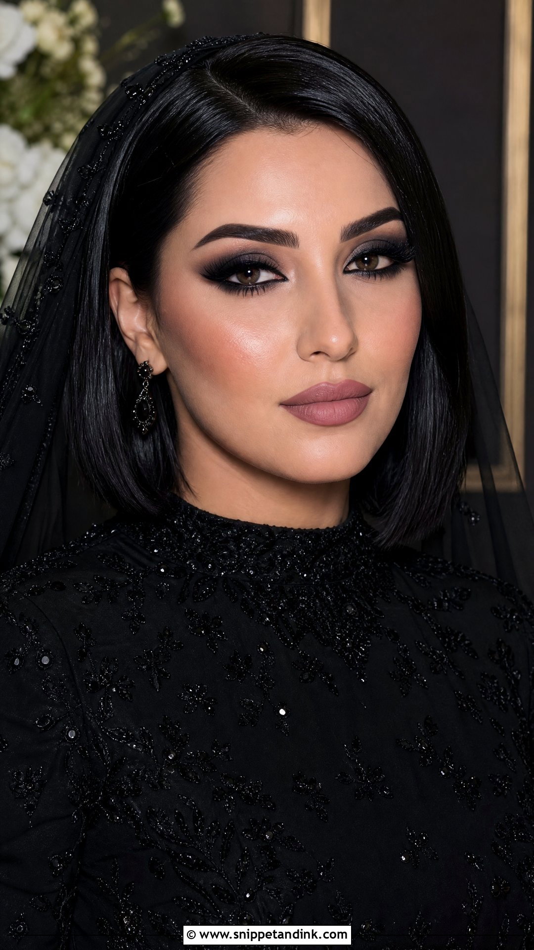 Matte Black Wedding Makeup - Snippet and Ink - 25 Alt Wedding Makeup Ideas