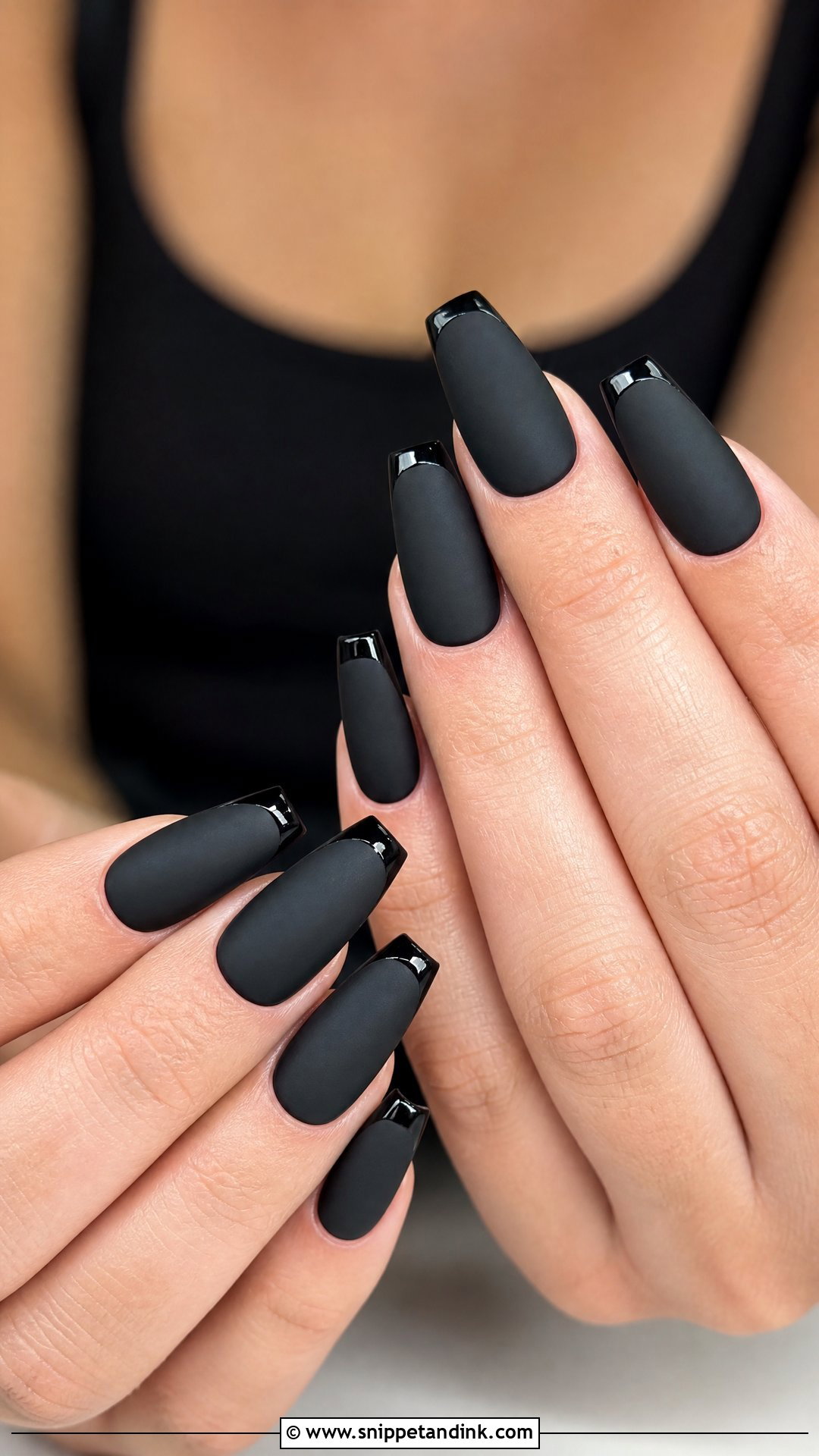 Matte Black Wedding Nails - Snippet and Ink - 25 Dark Wedding Nails