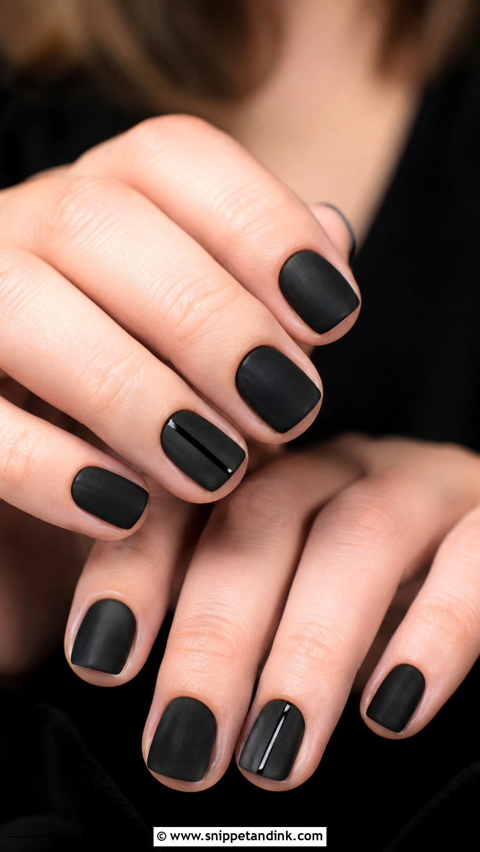 Matte Black Wedding Nails - Snippet and Ink - 30 Black Wedding Nails