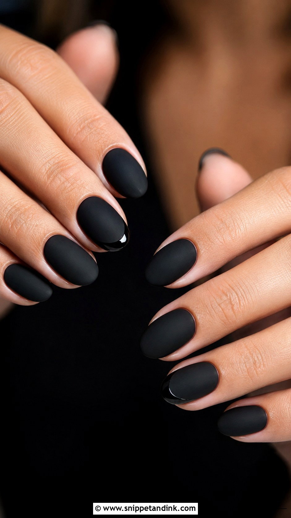 Matte Black Wedding Nails - Snippet and Ink - 20 Black Nails for Wedding