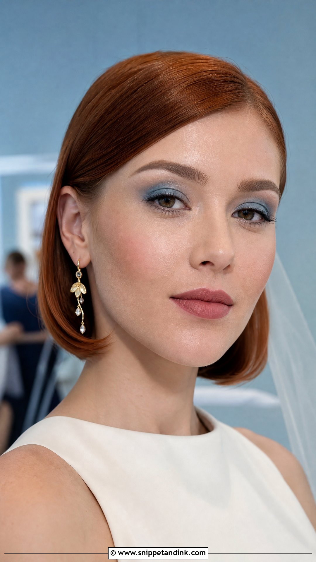 Matte Blue Bridal Makeup - Snippet and Ink - 20 Blue Bridal Makeup Ideas
